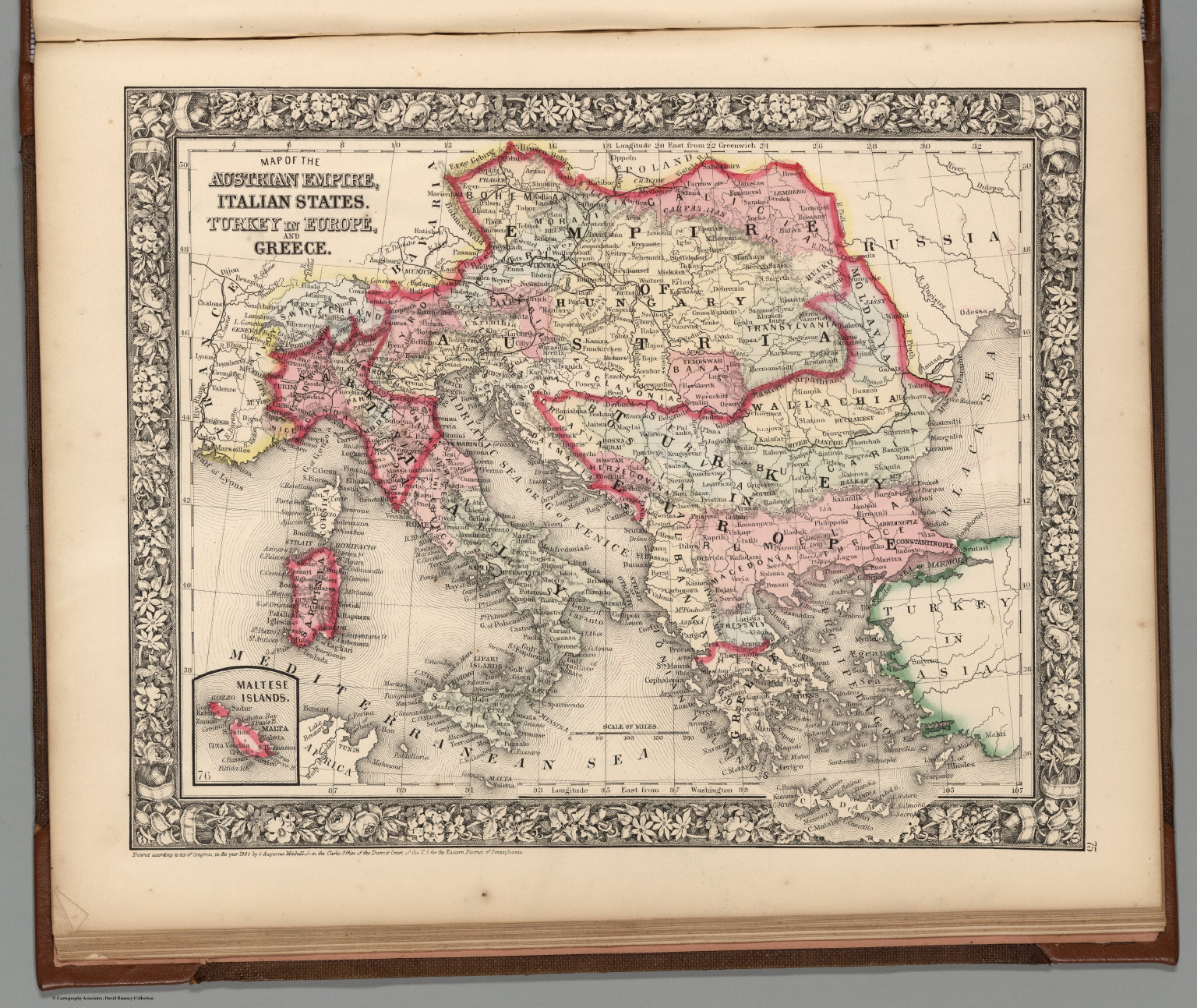 Map of the Austrian Empire, Italian States. Turkey in Europe, and ...