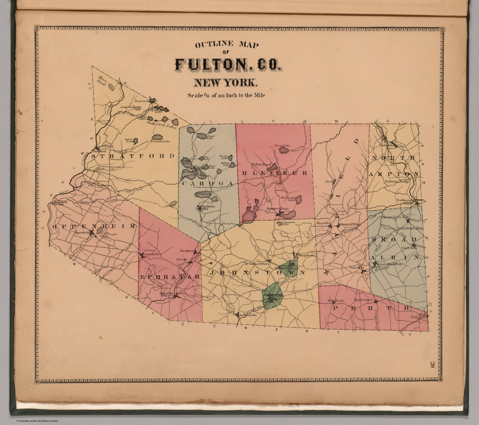 fulton county ny map Outline Map Of Fulton County New York David Rumsey Historical fulton county ny map