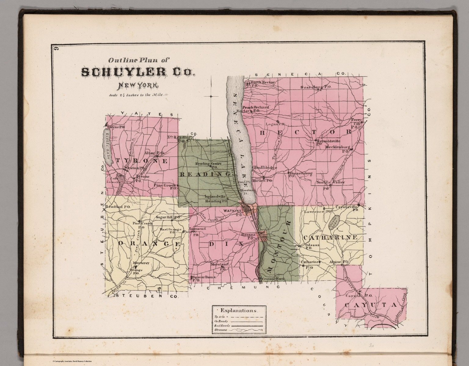 Schuyler County New York David Rumsey Historical Map Collection 4148