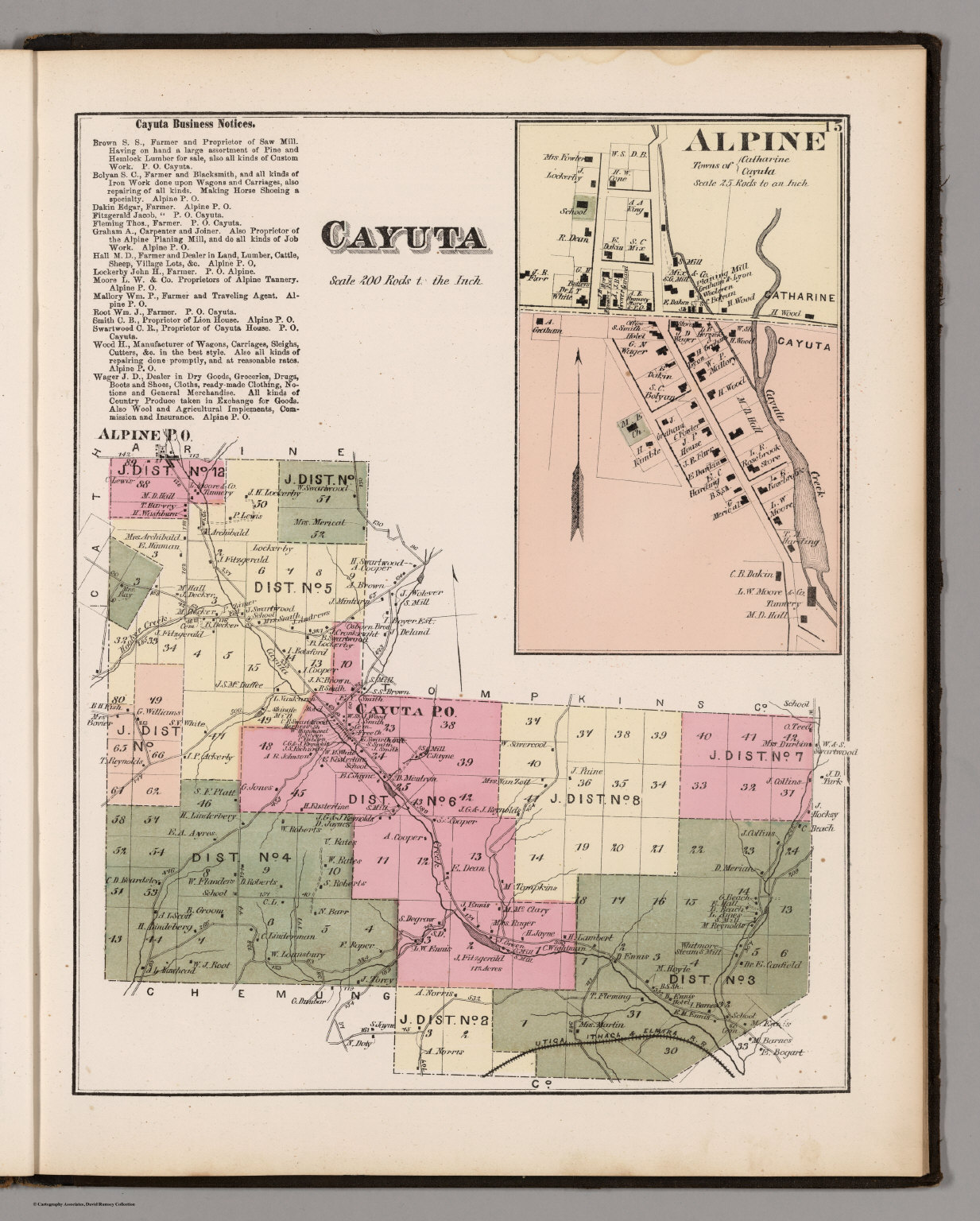 Cayuta, Schuyler County, New York. Alpine. David Rumsey Historical