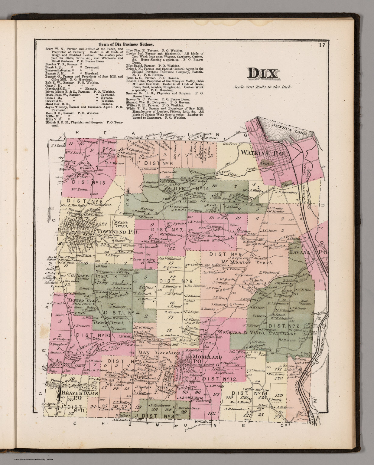Dix Schuyler County New York David Rumsey Historical Map Collection