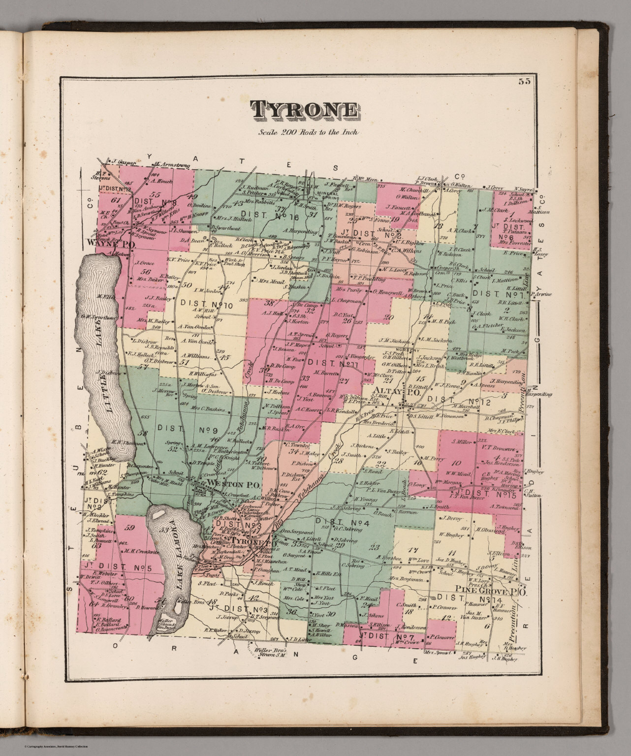 Tyrone, Schuyler County, New York. David Rumsey Historical Map Collection