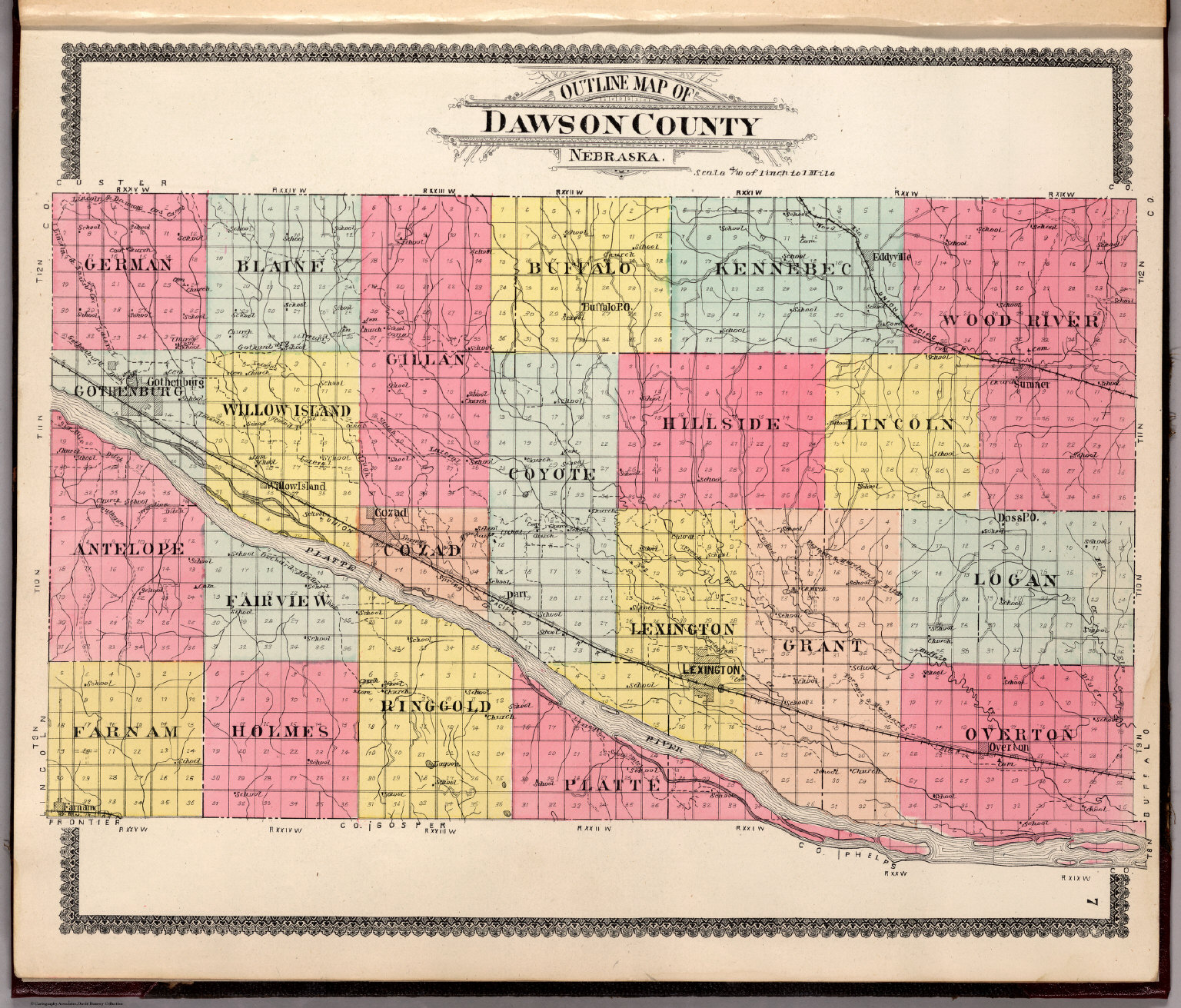 Dawson County, Nebraska. David Rumsey Historical Map Collection