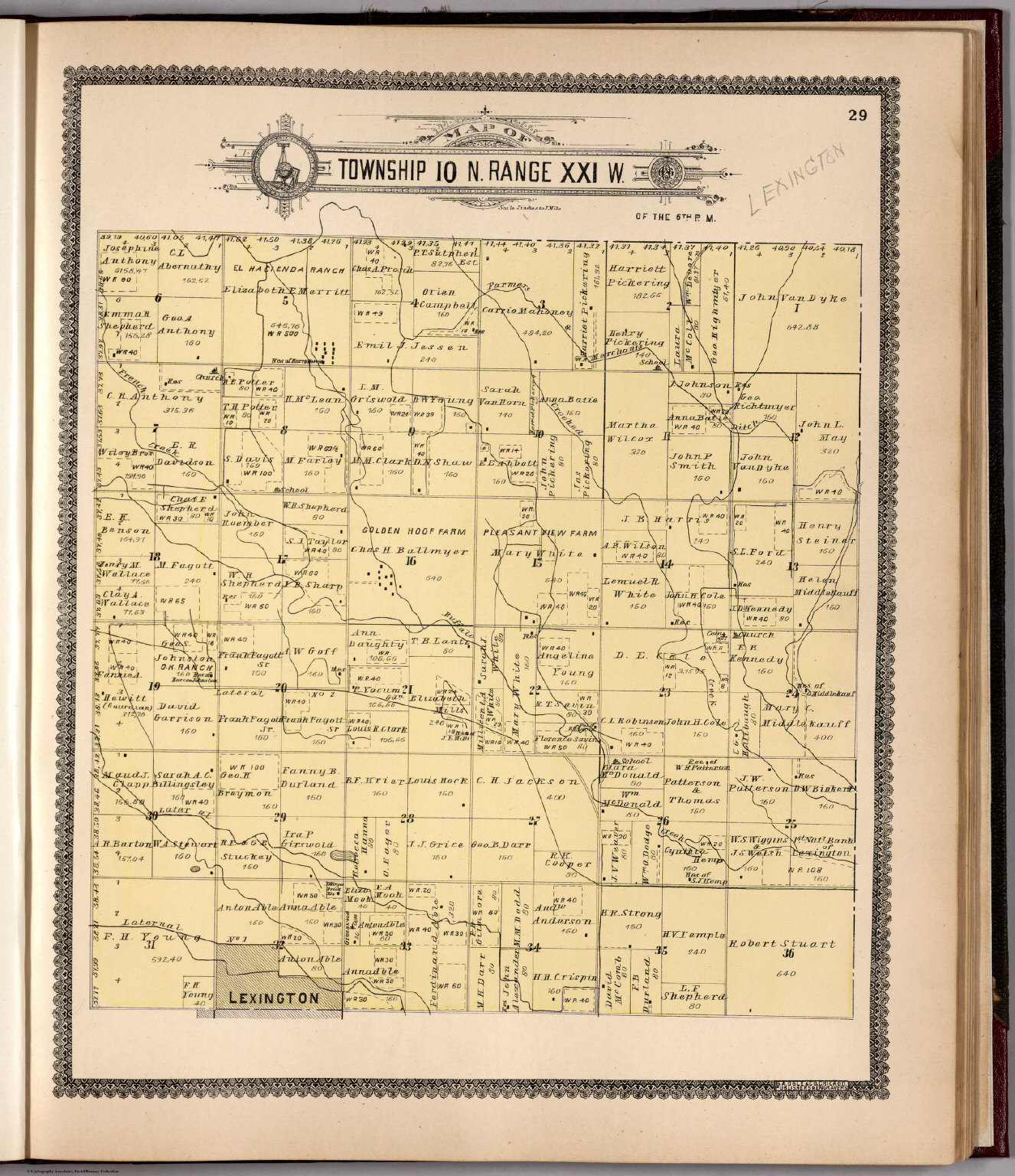 Township 10 N. Range XXI W. - David Rumsey Historical Map Collection