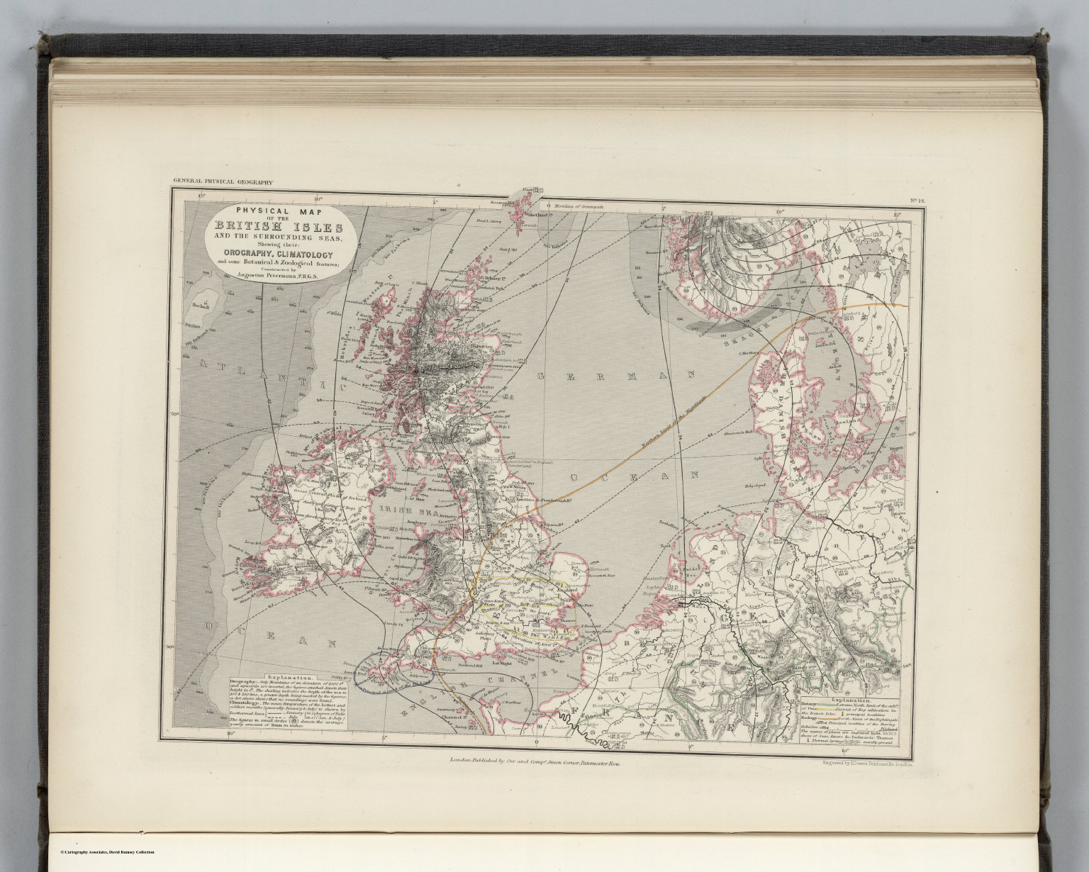 British Isles Physical Geography David Rumsey Historical Map