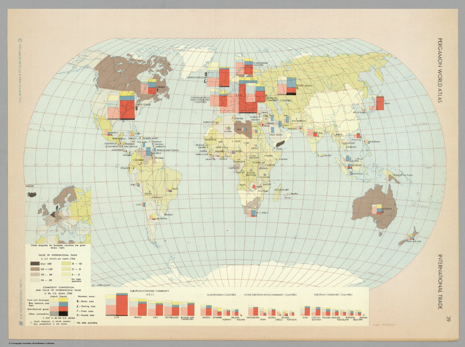 International Trade Pergamon World Atlas David Rumsey Historical Map Collection