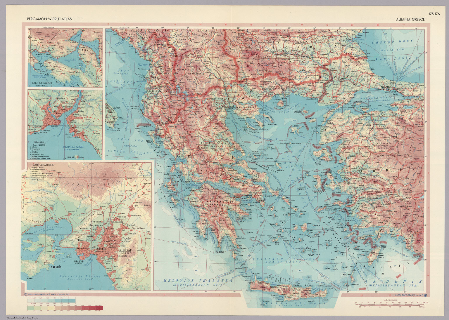 Albania, Greece. Pergamon World Atlas. - David Rumsey Historical Map ...