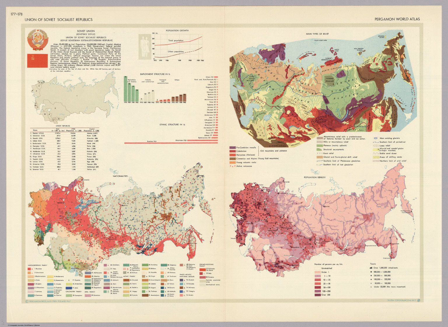 Union of Soviet Socialist Republics. Pergamon World Atlas. - David ...