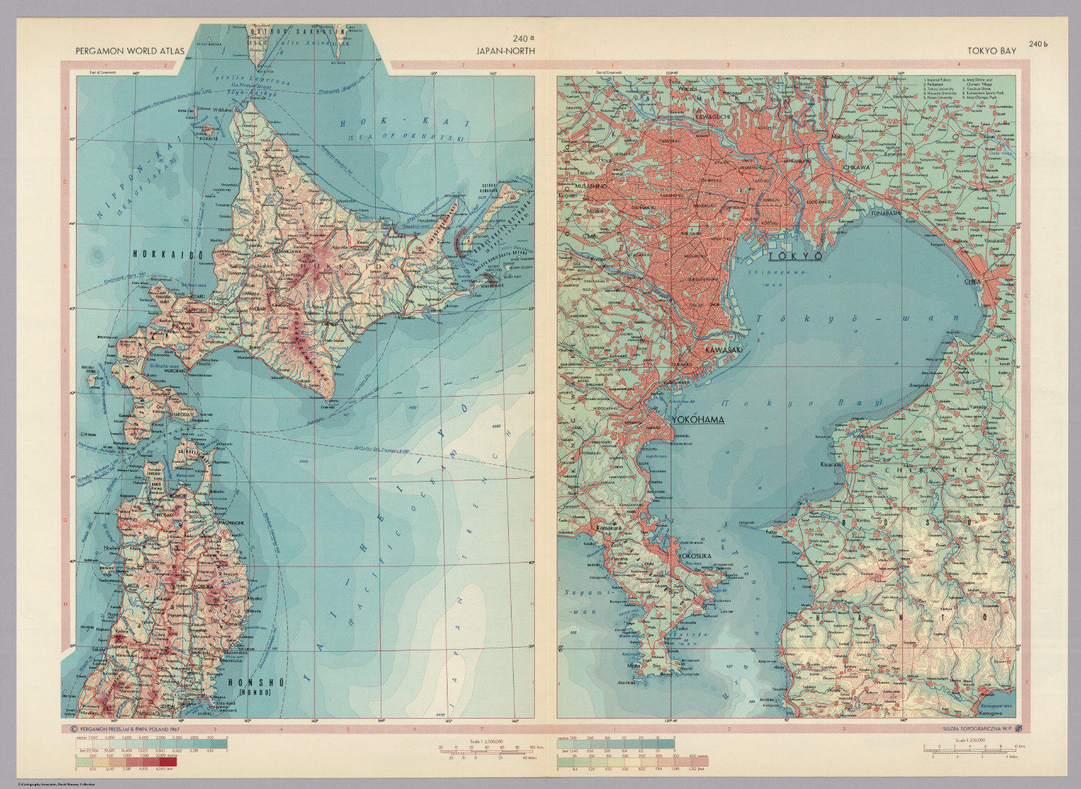 Map Of Tokyo Bay Japan - North. Tokyo Bay. Pergamon World Atlas. - David Rumsey Historical  Map Collection