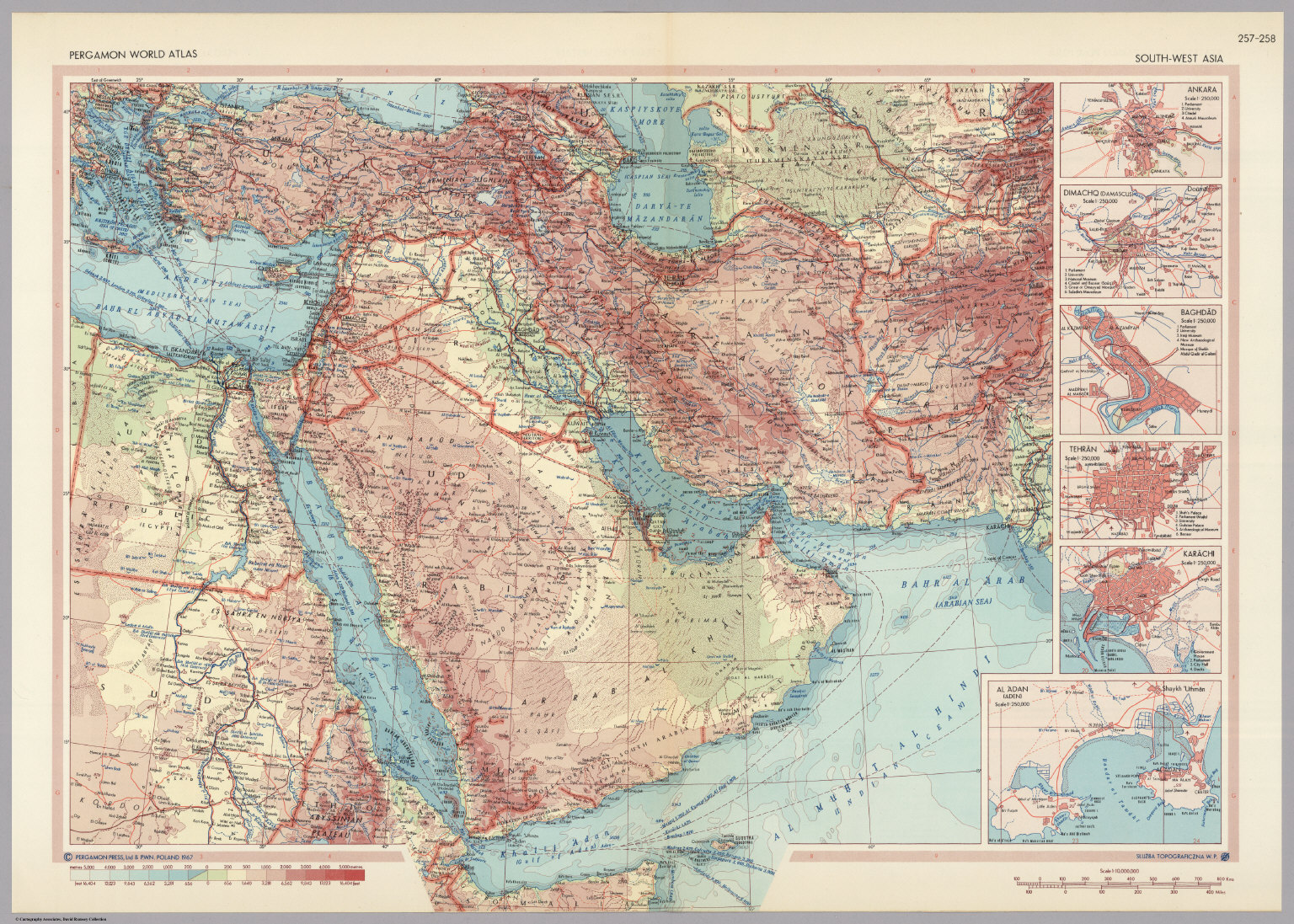 South-West Asia. Pergamon World Atlas. - David Rumsey Historical Map ...