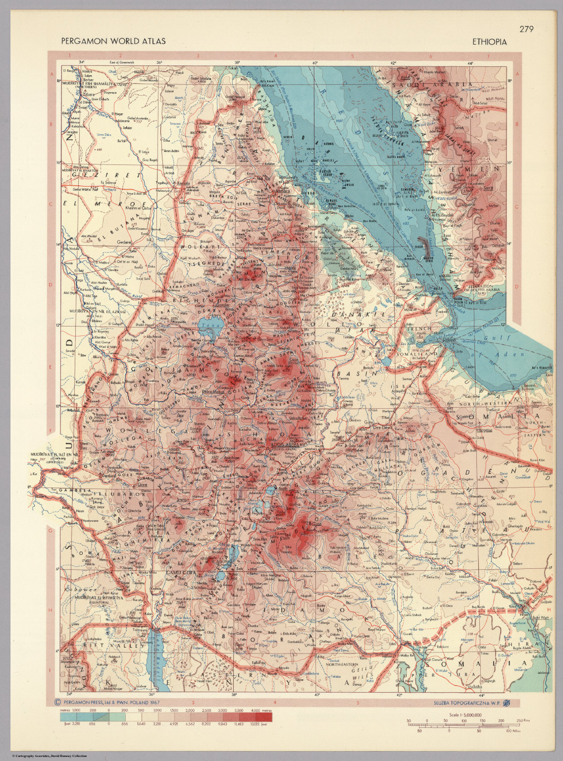 Historical Map Of Ethiopia Ethiopia. Pergamon World Atlas. - David Rumsey Historical Map Collection
