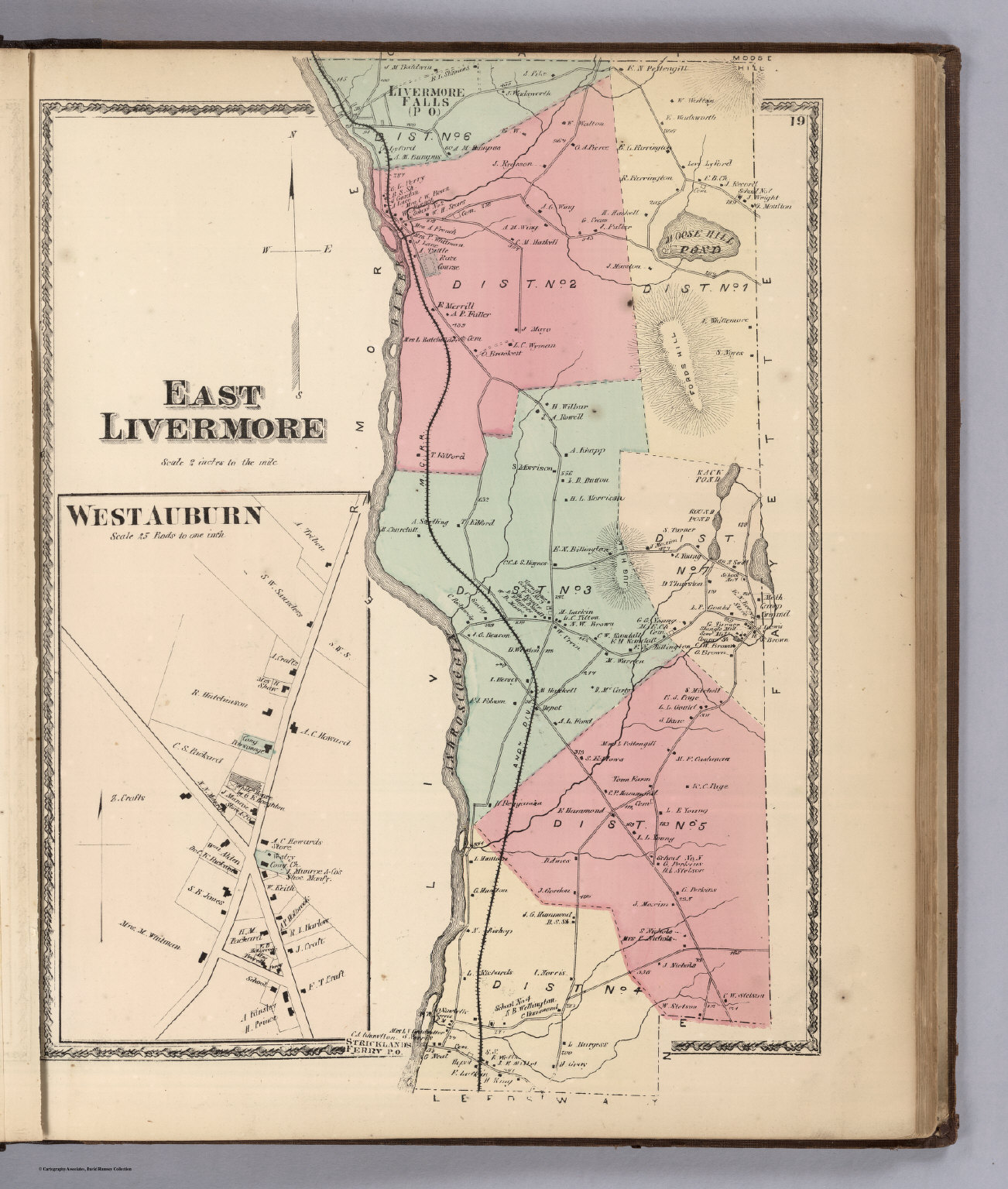 East Livermore, Androscoggin County, Maine. West Auburn. David Rumsey