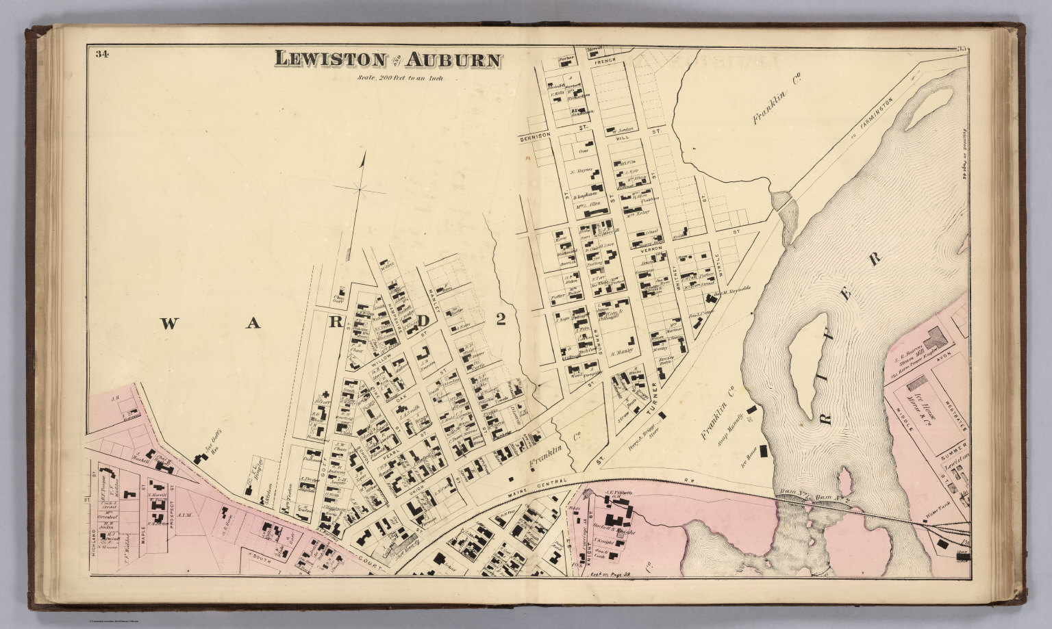 Lewiston and Auburn, Androscoggin County, Maine. David Rumsey Historical Map Collection