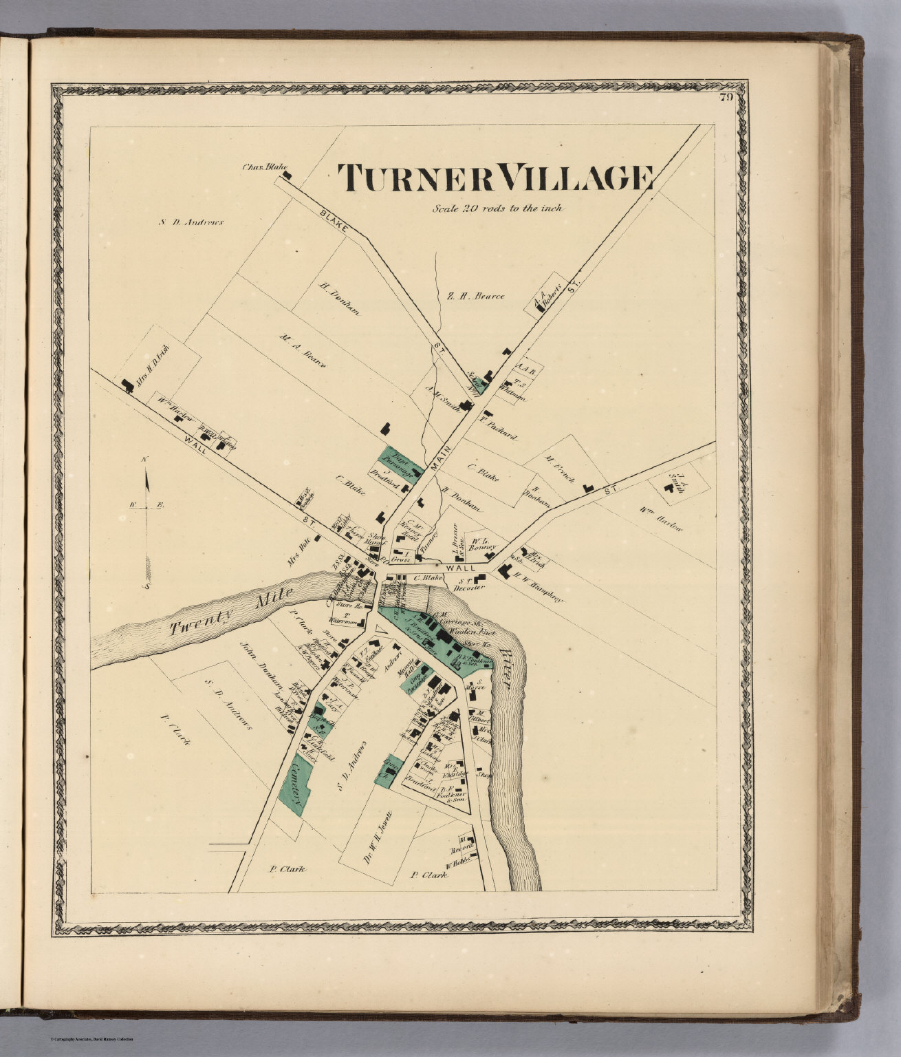 Turner Village, Androscoggin County, Maine. David Rumsey Historical Map Collection