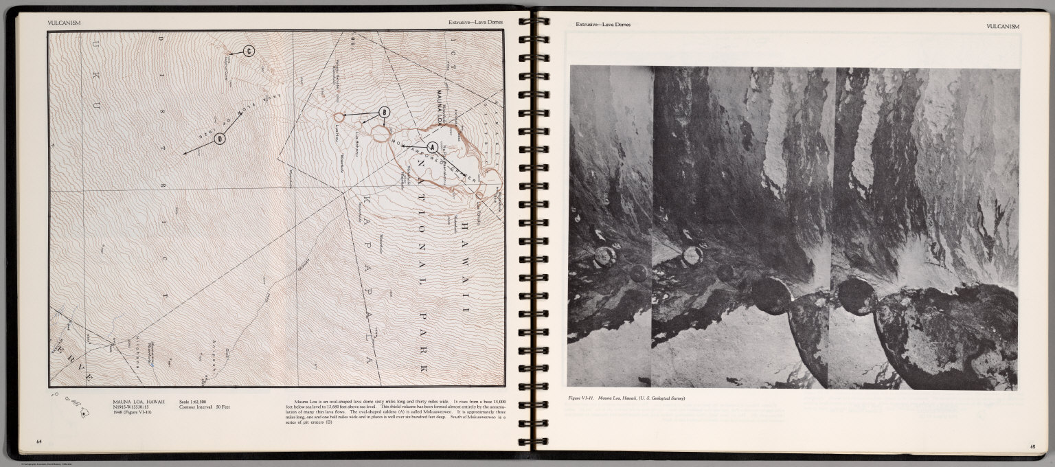 Vulcanism. Extrusive Lava Domes. Mauna Loa, Hawaii - David Rumsey ...