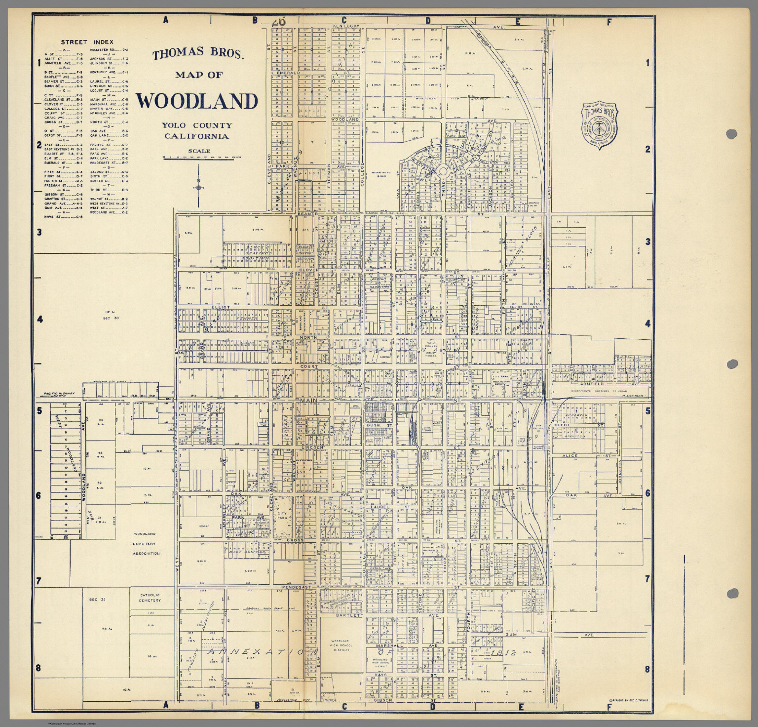 Thomas Bros Map of Woodland Yolo - 0994039