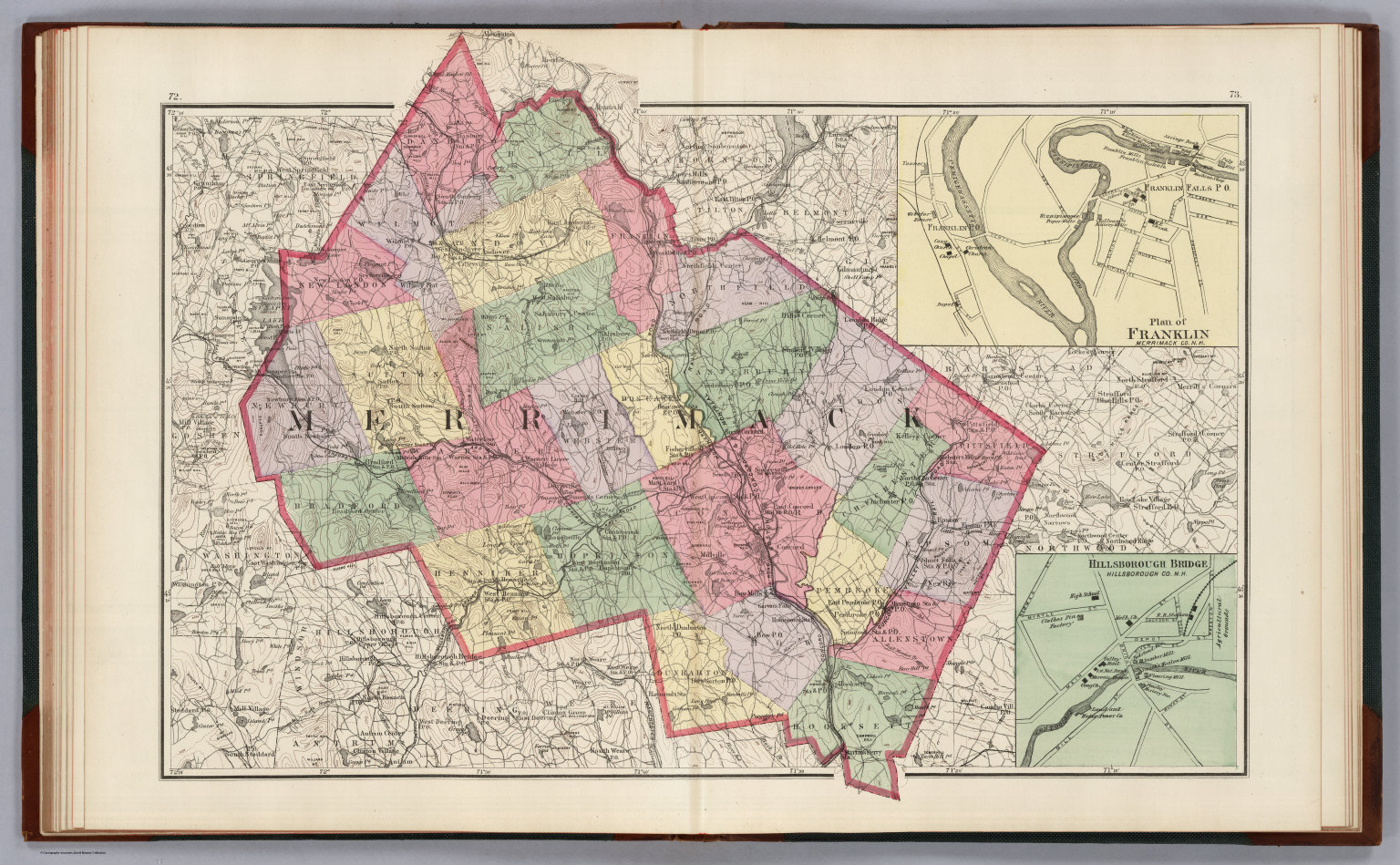 Merrimack County New Hampshire David Rumsey Historical Map Collection 6155