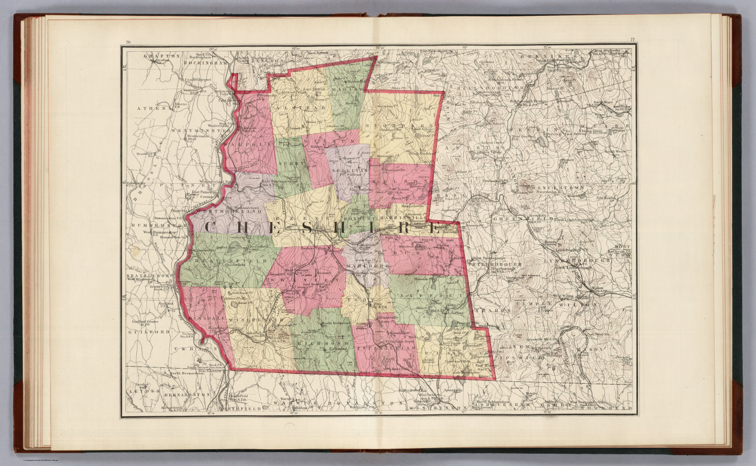 Cheshire (County), (New Hampshire). David Rumsey Historical Map