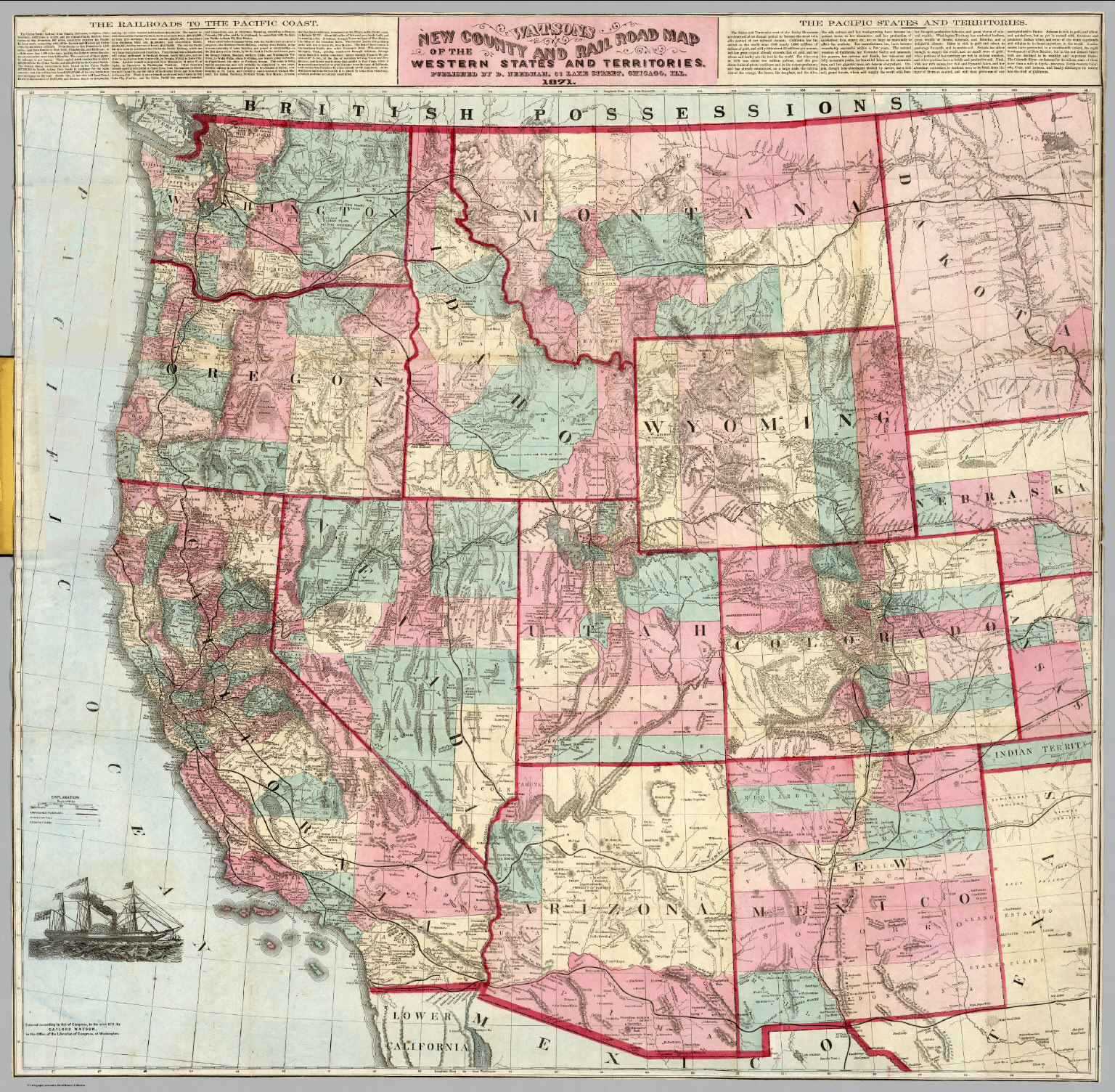 Western States And Territories David Rumsey Historical Map Collection