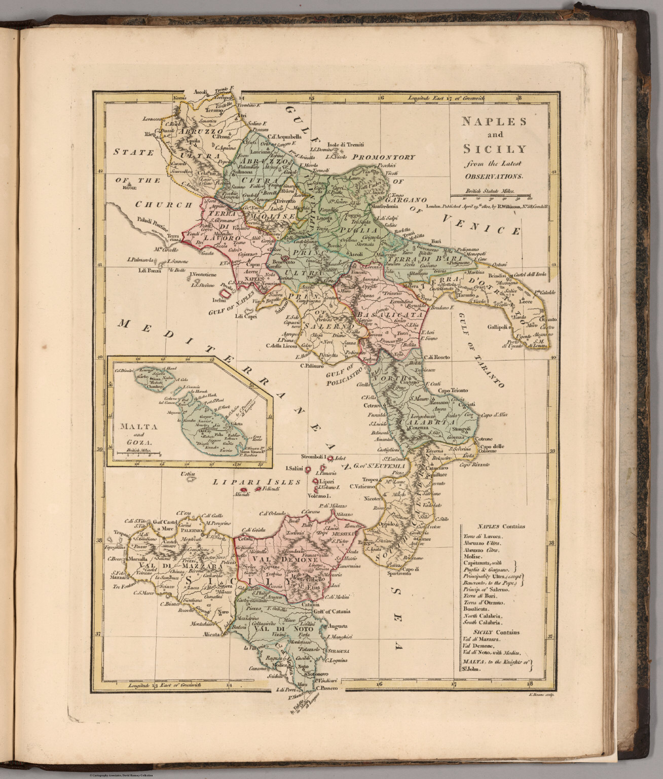 Naples And Sicily David Rumsey Historical Map Collection