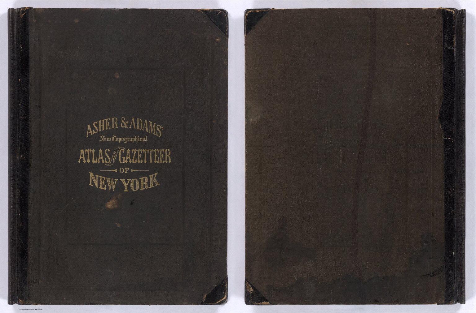 Covers Asher Adams New Topographical Atlas And Gazetteer Of New York David Rumsey