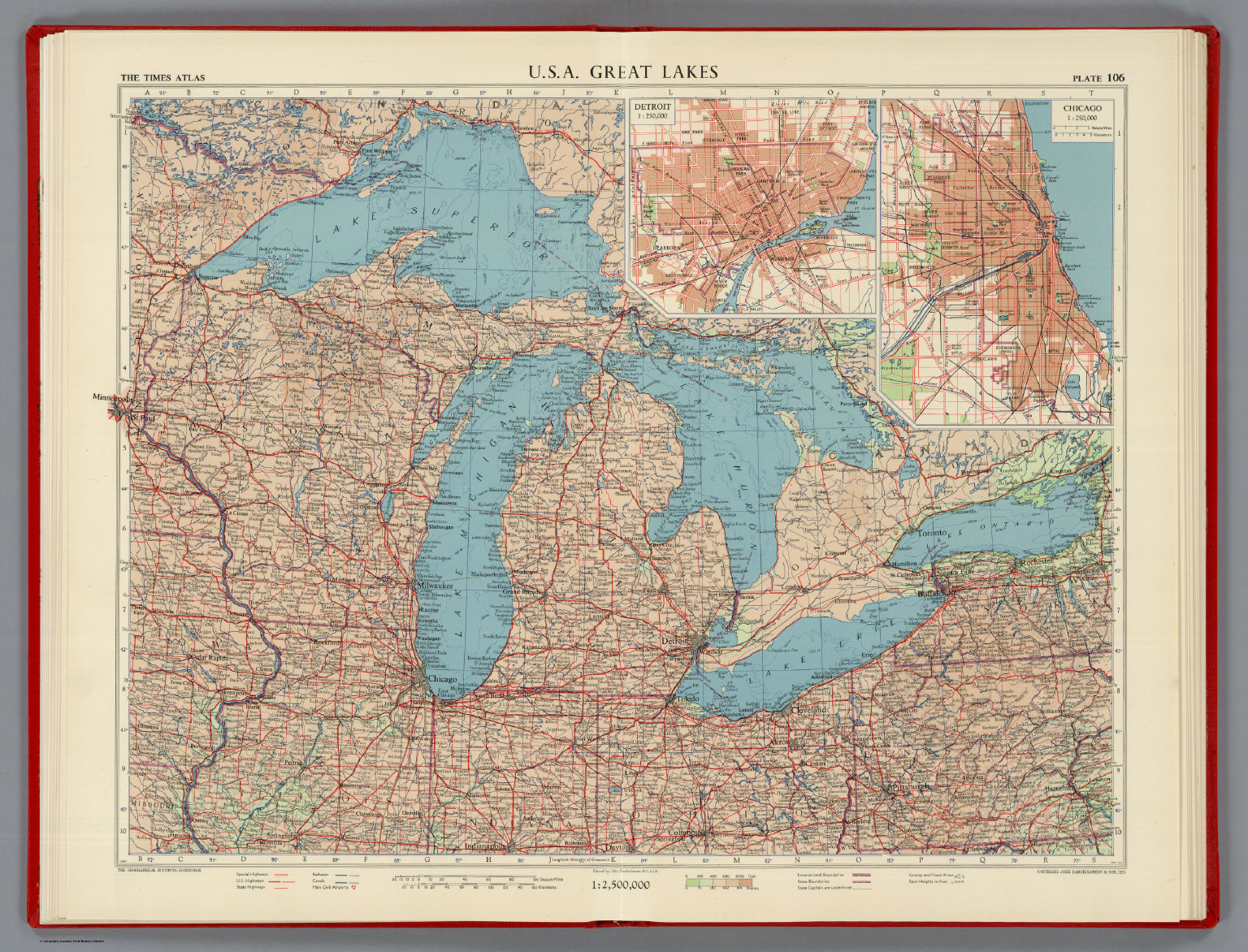 U.S.A. Great Lakes, Plate 106, Vol. V David Rumsey Historical Map