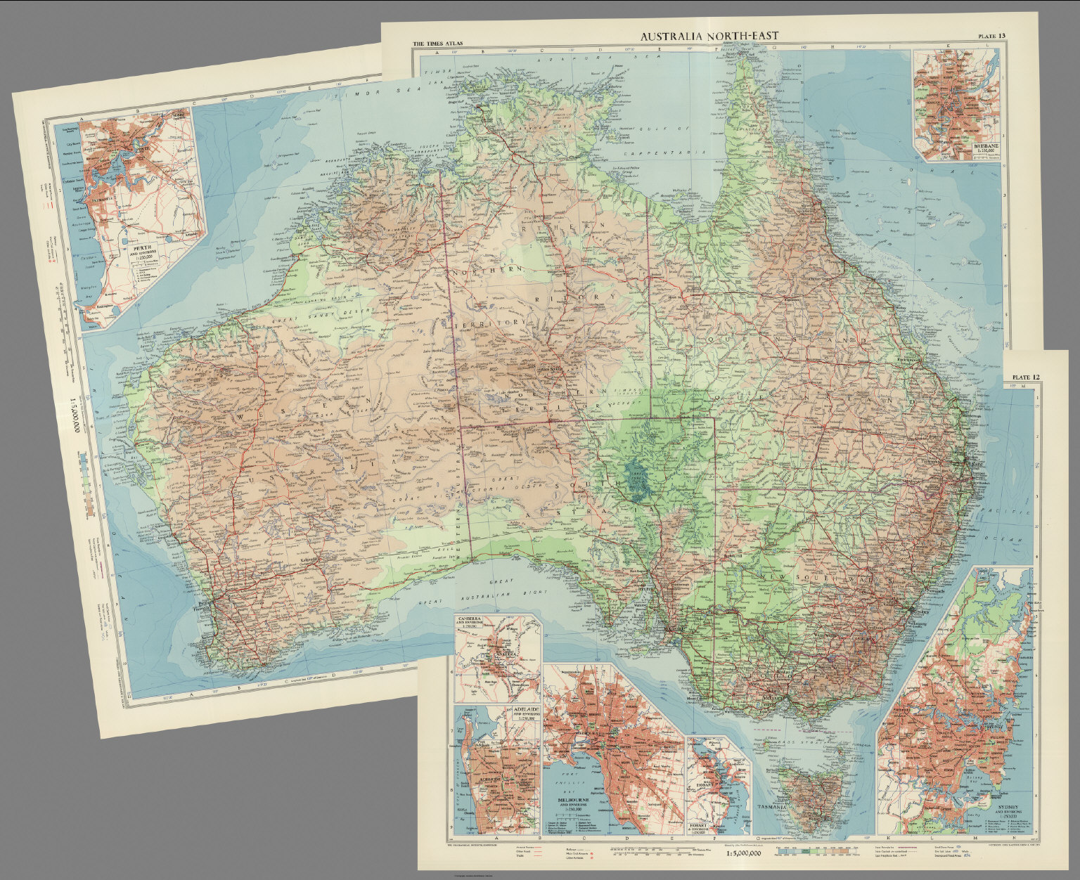 Composite Australia, Plates 1214 David Rumsey Historical Map Collection