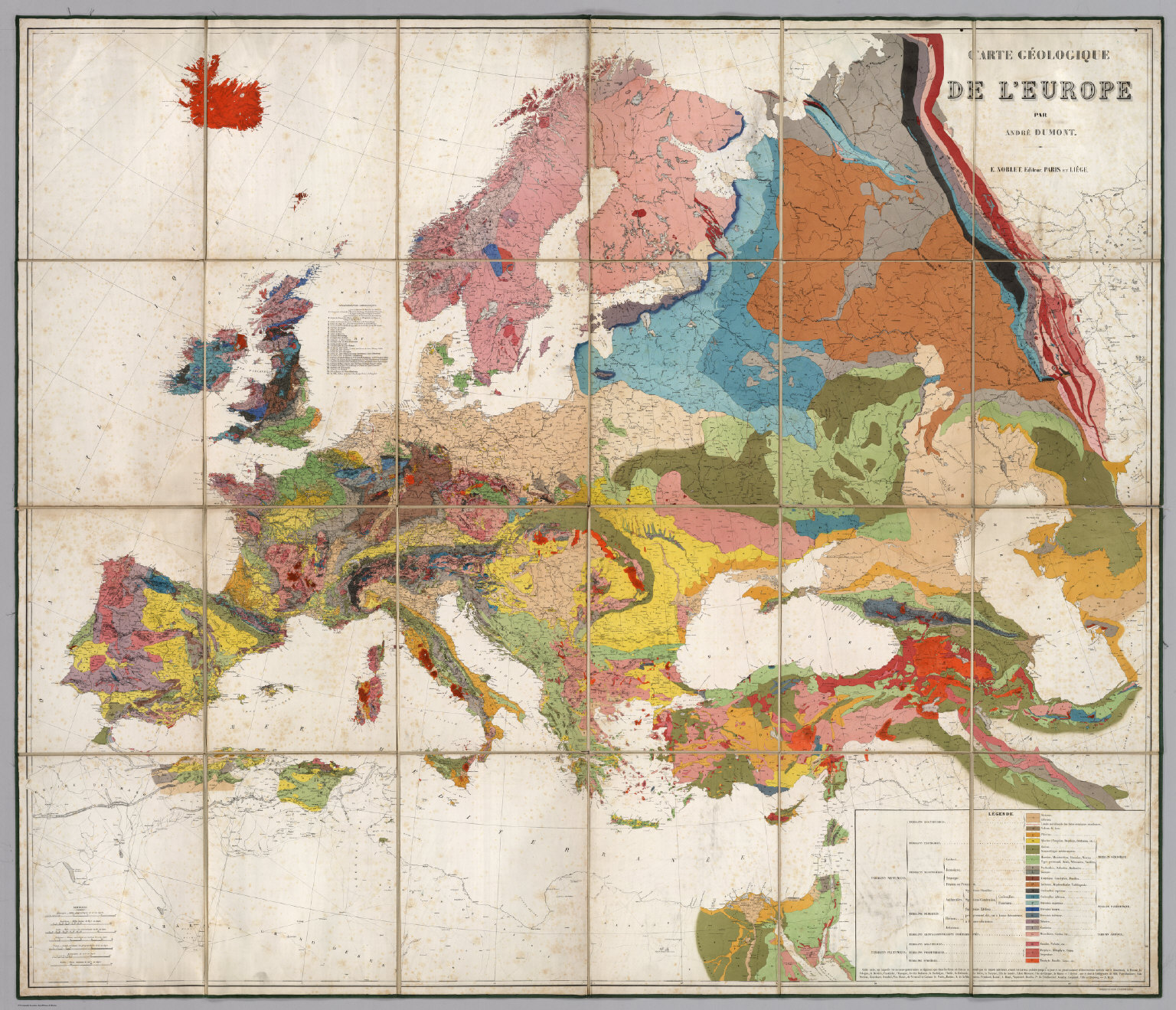 carte geologique europe Carte Geologique De L'Europe.   David Rumsey Historical Map Collection