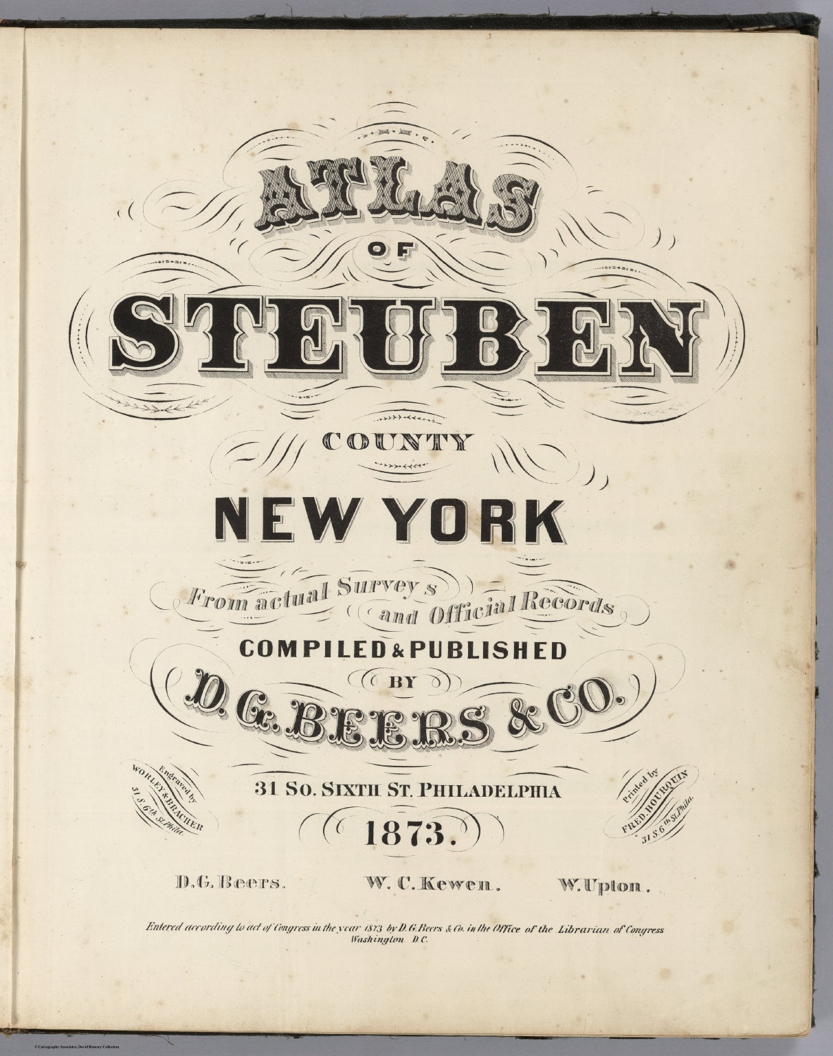 Title Page Atlas Of Steuben County, New York. David Rumsey