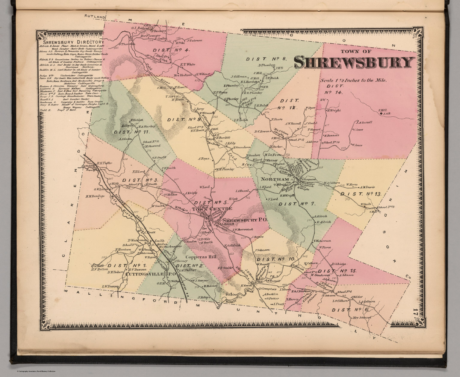 Shrewsbury, Rutland County, Vermont. David Rumsey Historical Map