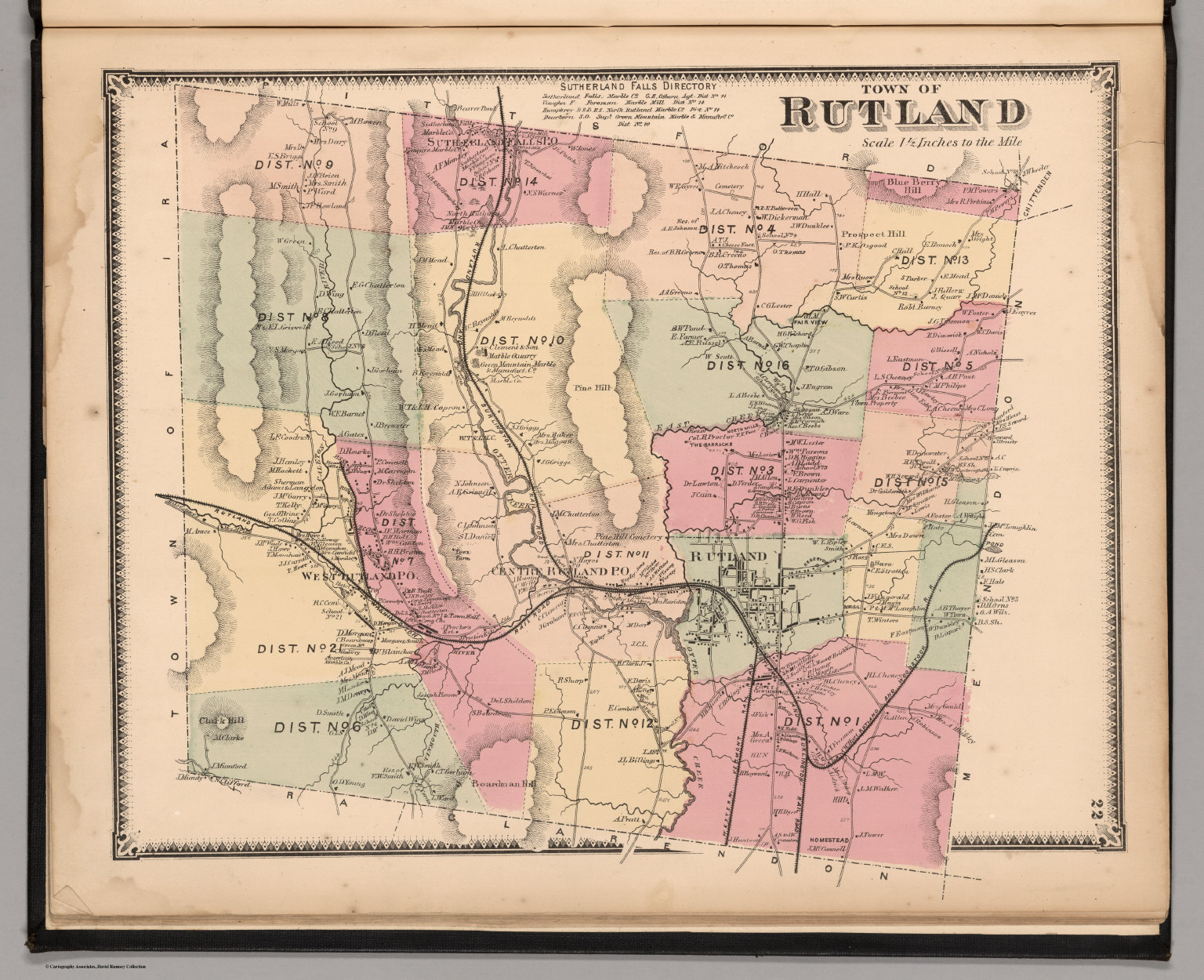 Rutland, Rutland County, Vermont. David Rumsey Historical Map Collection