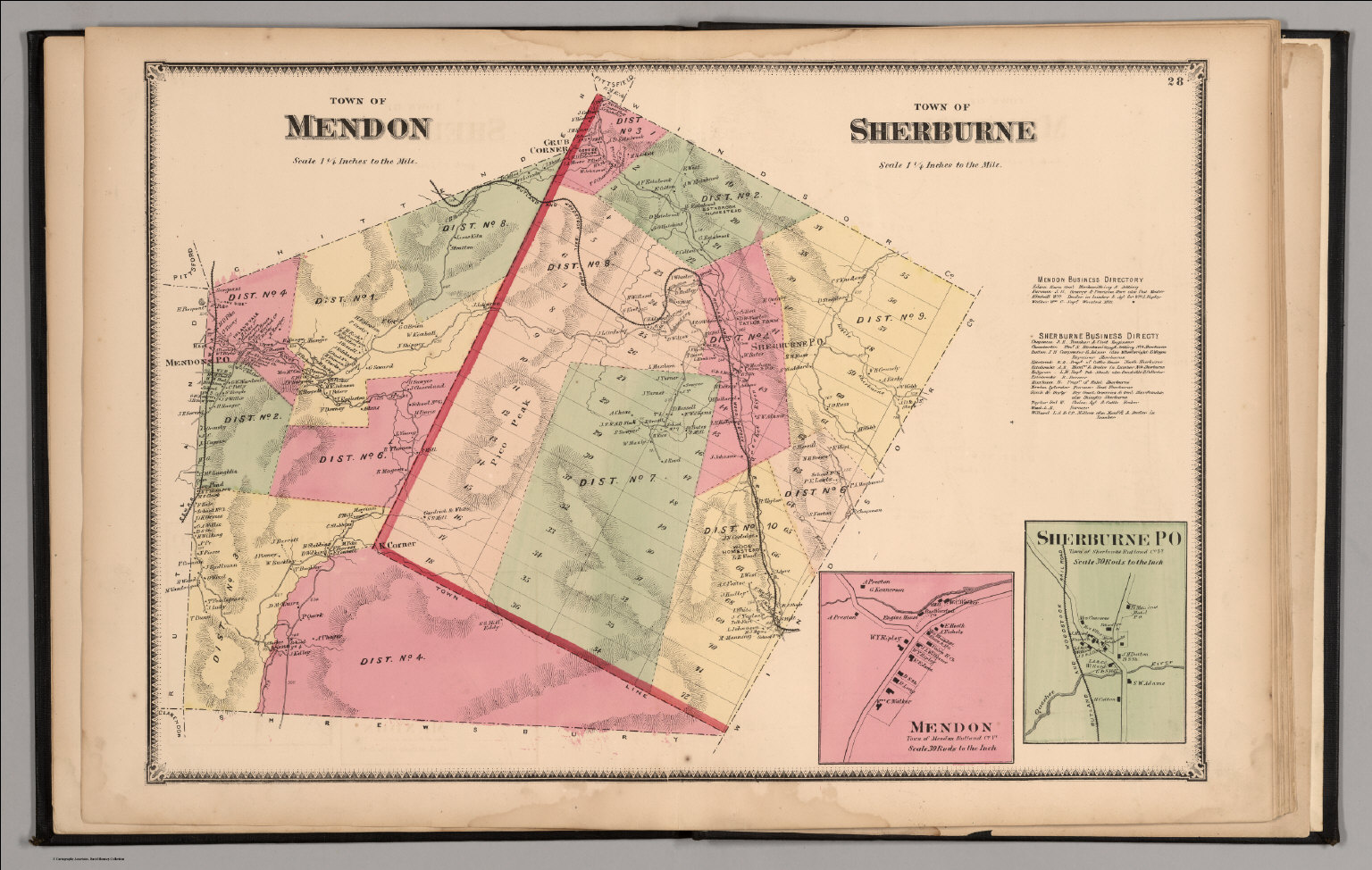 Mendon and Sherburne, Rutland County, Vermont. Mendon. Sherburne P.O