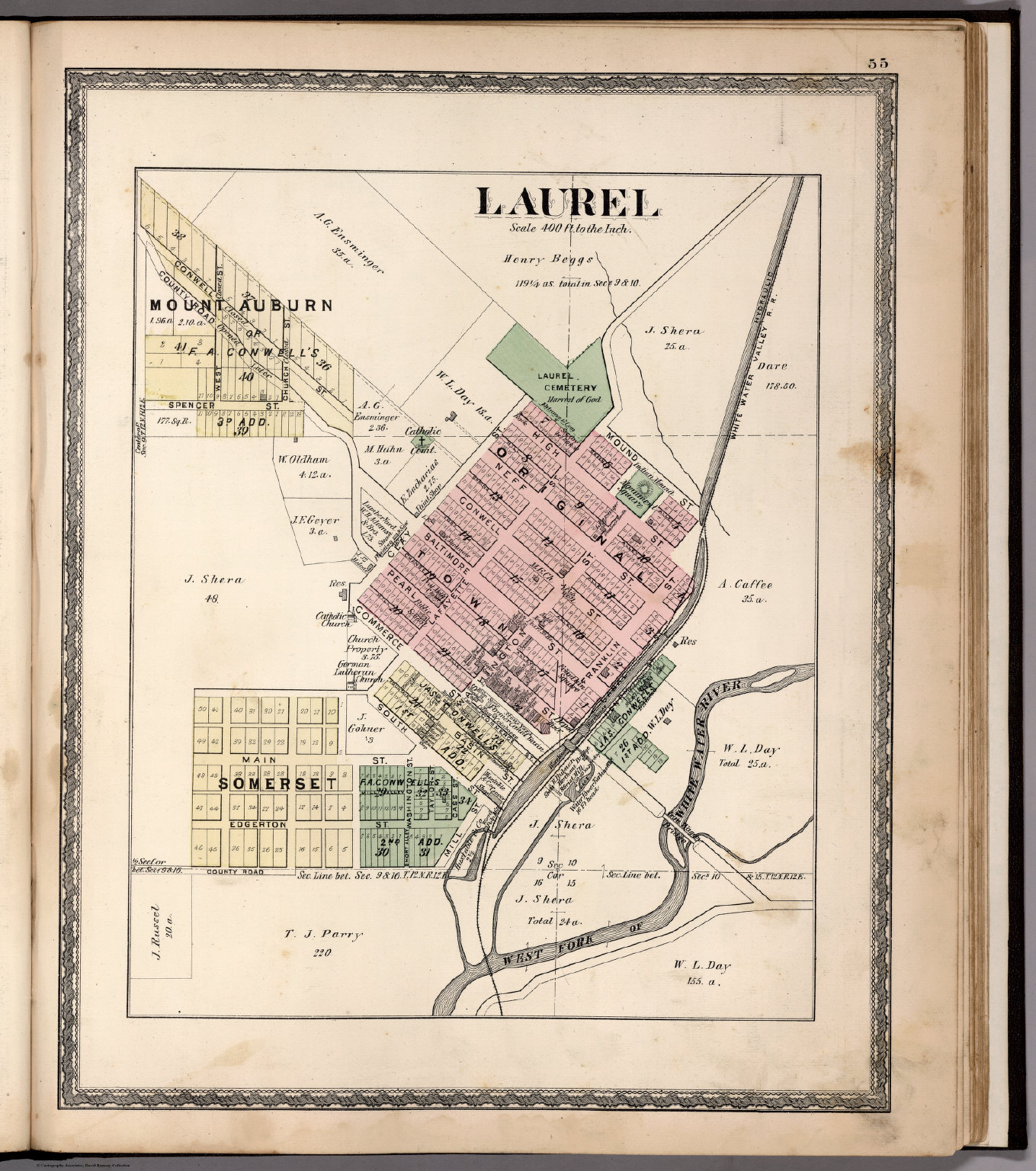 Laurel, Indiana. David Rumsey Historical Map Collection