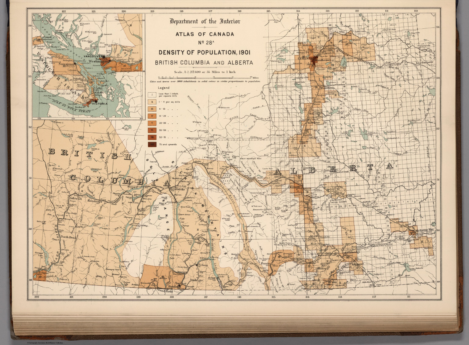 No 28 A Density Of Population 1901 British Columbia And Alberta   1645044 