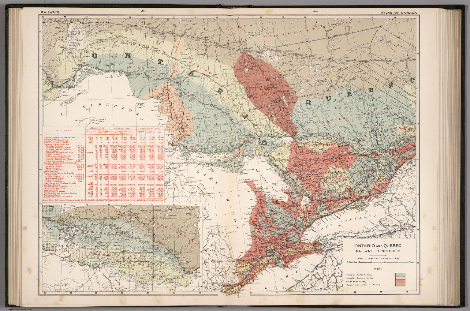 Ontario and Quebec railway territories - David Rumsey Historical Map ...