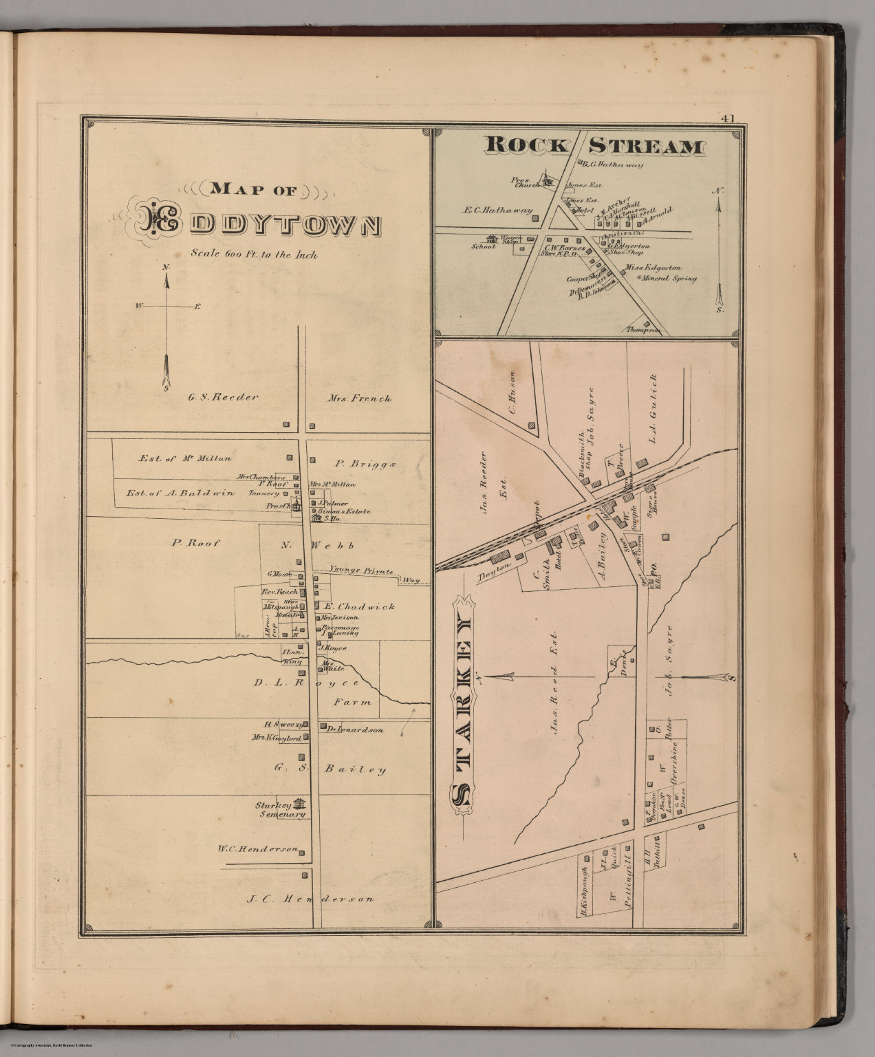 Eddytown. Starkey. Rock Stream, Yates County, New York. David Rumsey