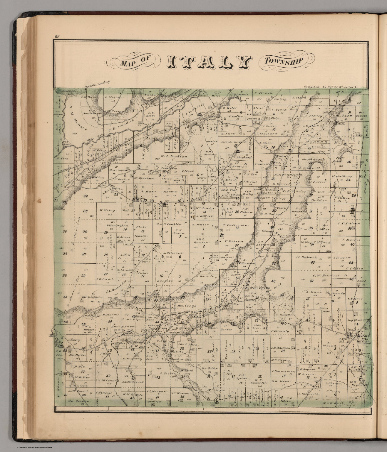 Italy Township, Yates County, New York. David Rumsey Historical Map