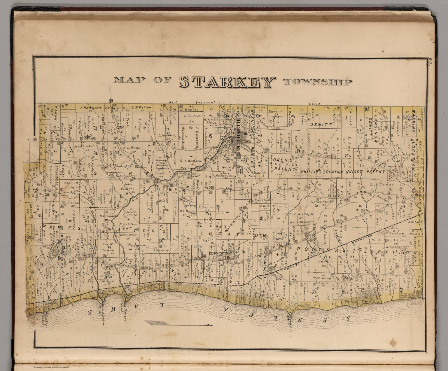 Starkey Township, Yates County, New York. David Rumsey Historical Map