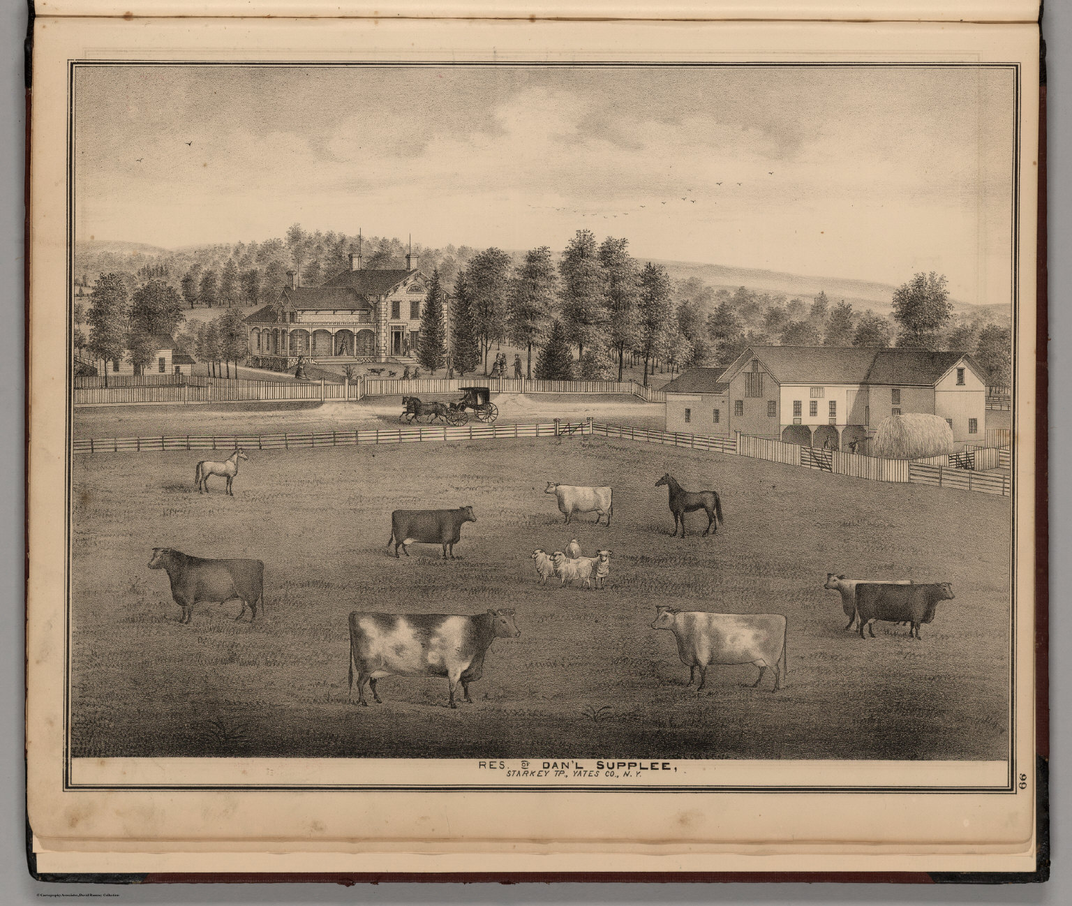 View Residence of Daniel Supplee. David Rumsey Historical Map Collection