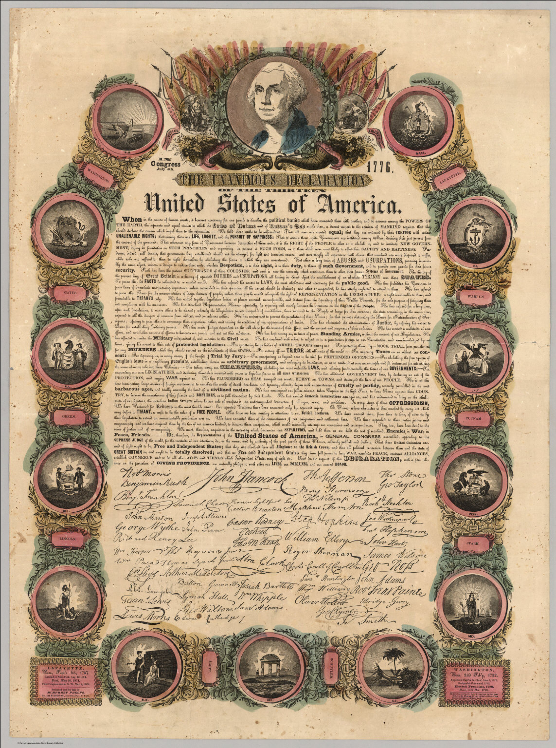 Unanimous Declaration Of The Thirteen United States of America - David ...