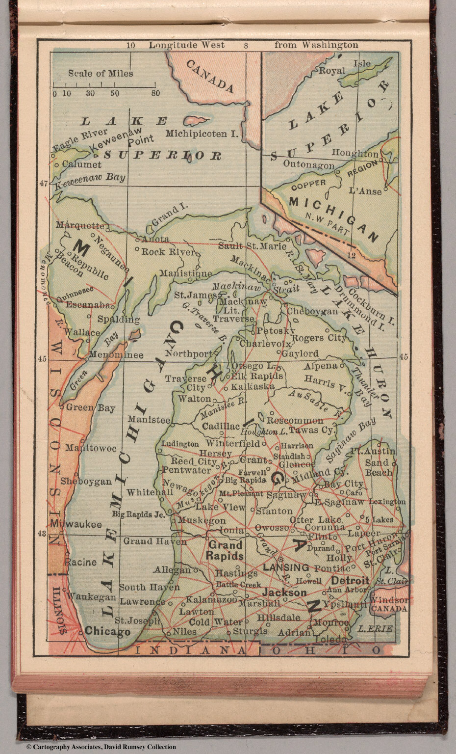 Michigan David Rumsey Historical Map Collection 1353