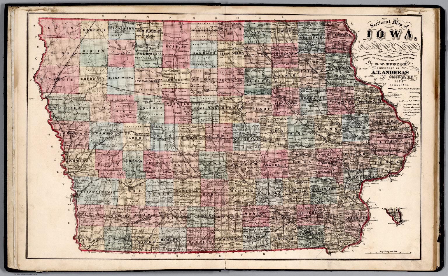 Sectional Map of Iowa. - David Rumsey Historical Map Collection