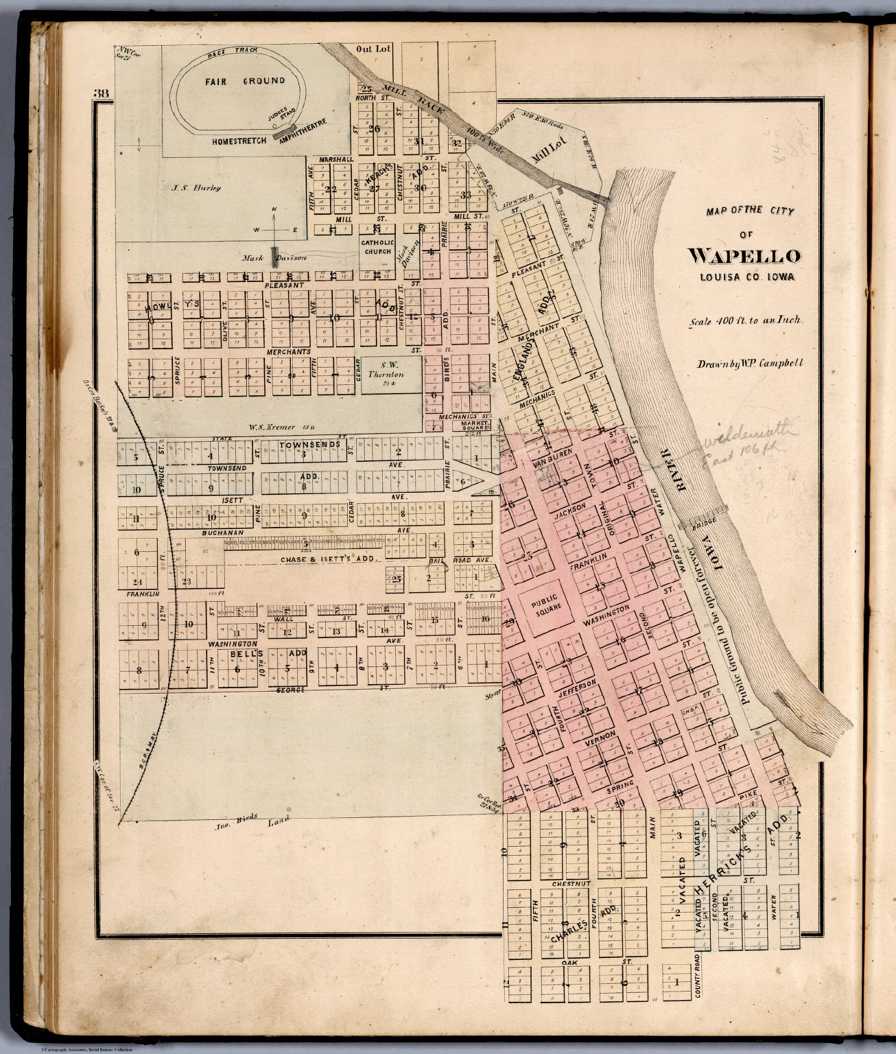 Wapello, Louisa Co., Iowa. David Rumsey Historical Map Collection
