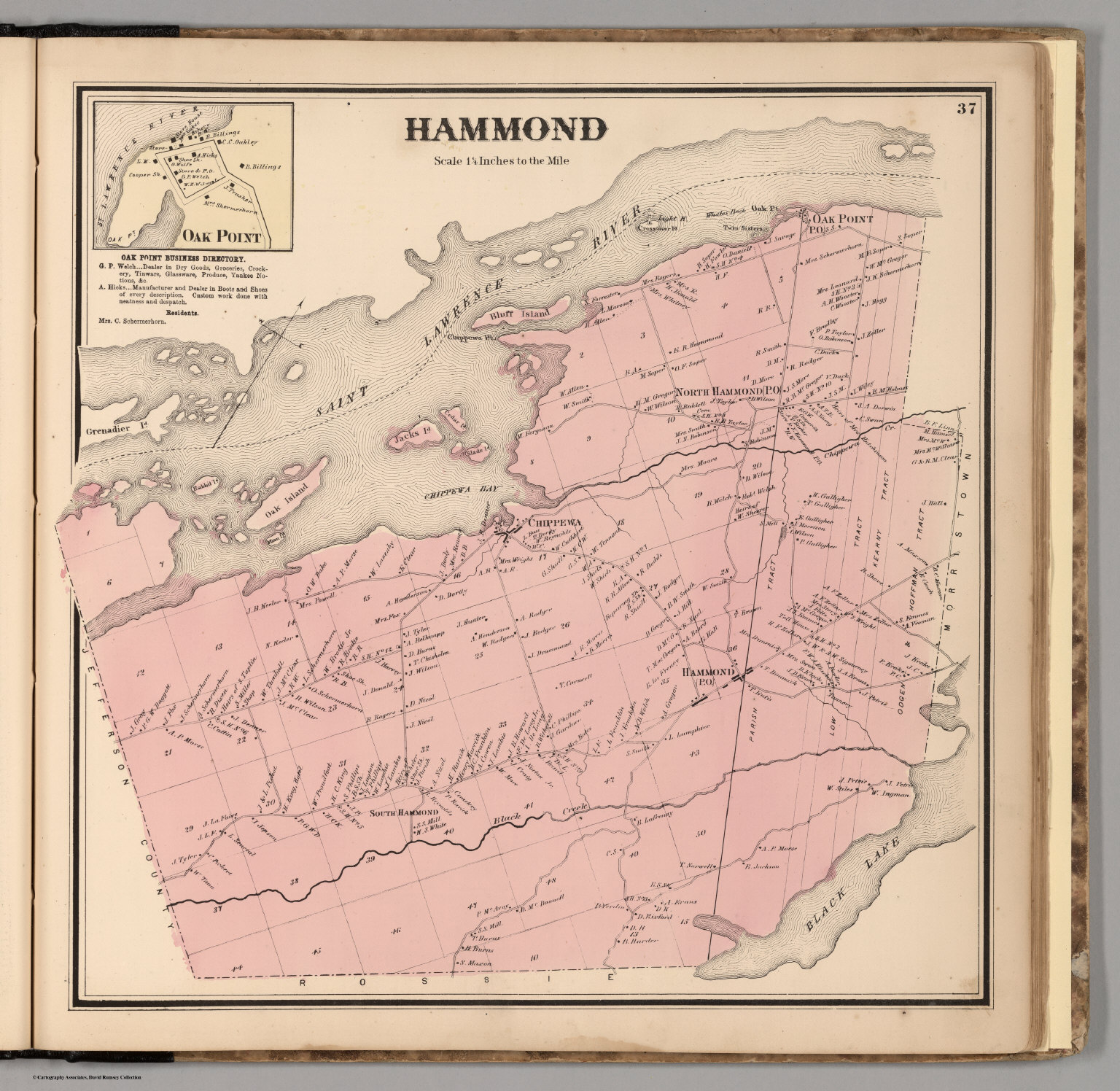 Hammond. Oak Point, Saint Lawrence County, New York. David Rumsey