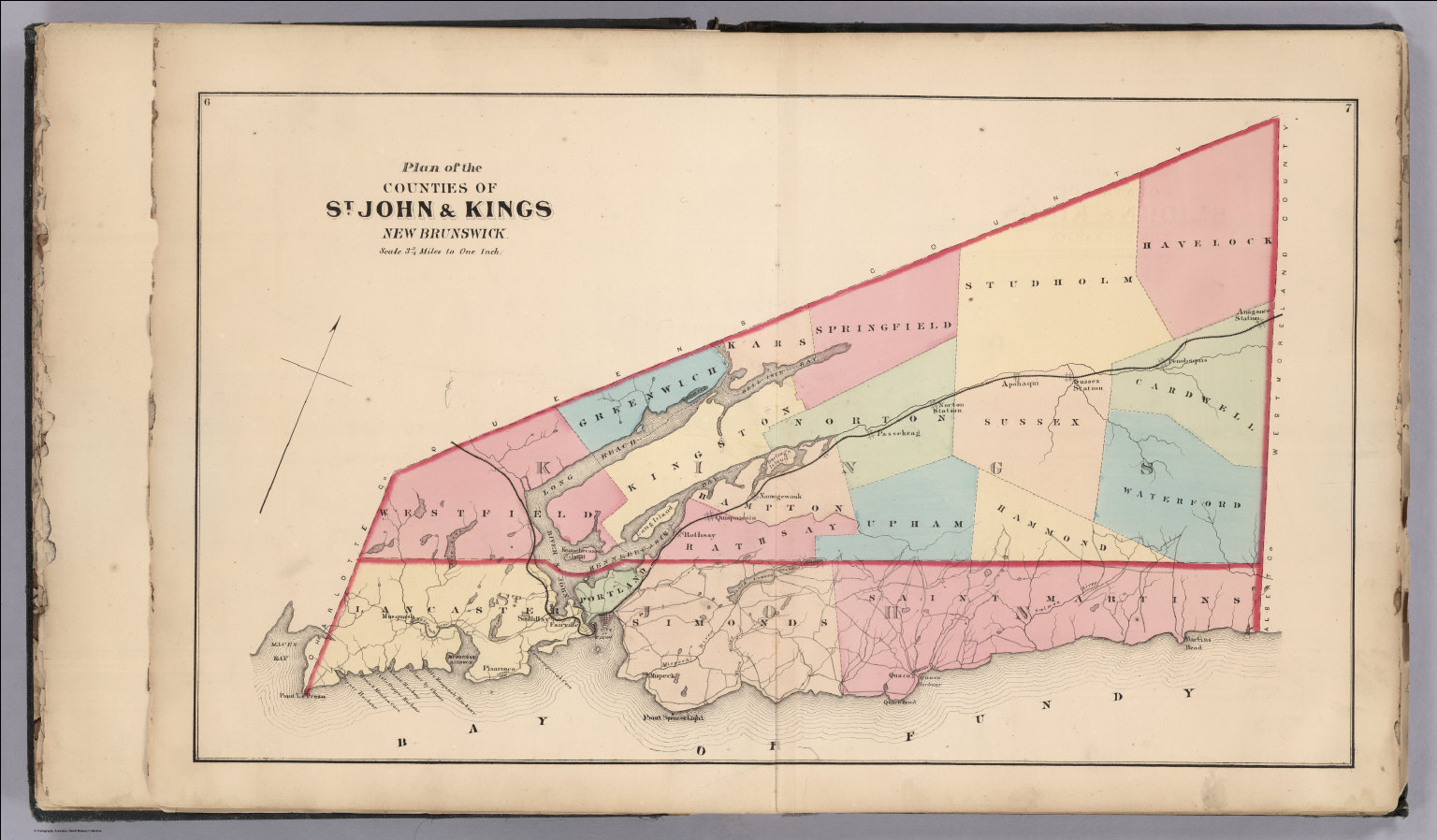 Counties of St. John & Kings, New Brunswick. David Rumsey Historical