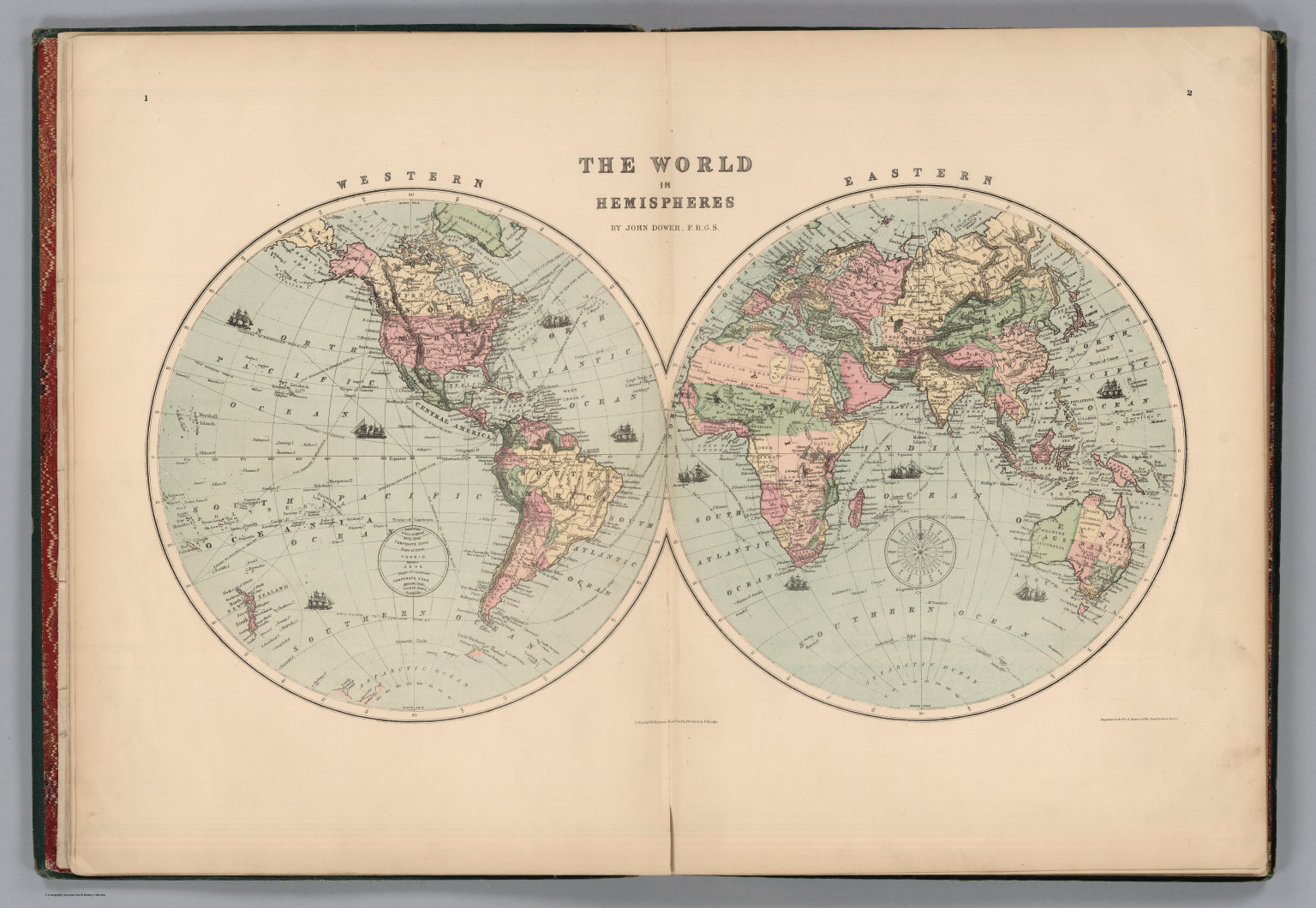 The World In Hemispheres World In Hemispheres. - David Rumsey Historical Map Collection