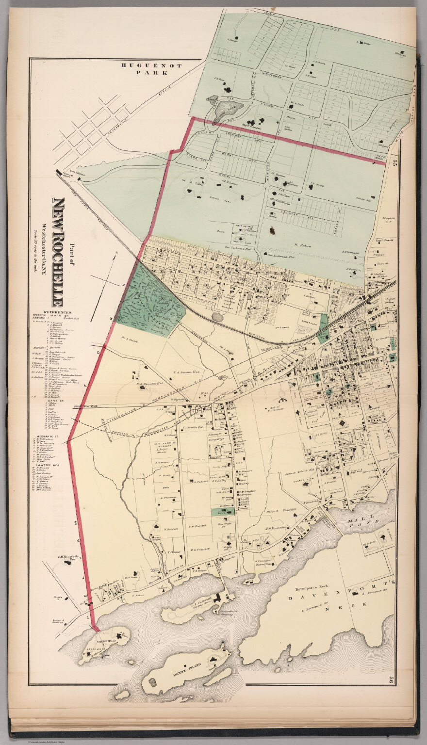 Part of New Rochelle, Westchester County, New York. David Rumsey