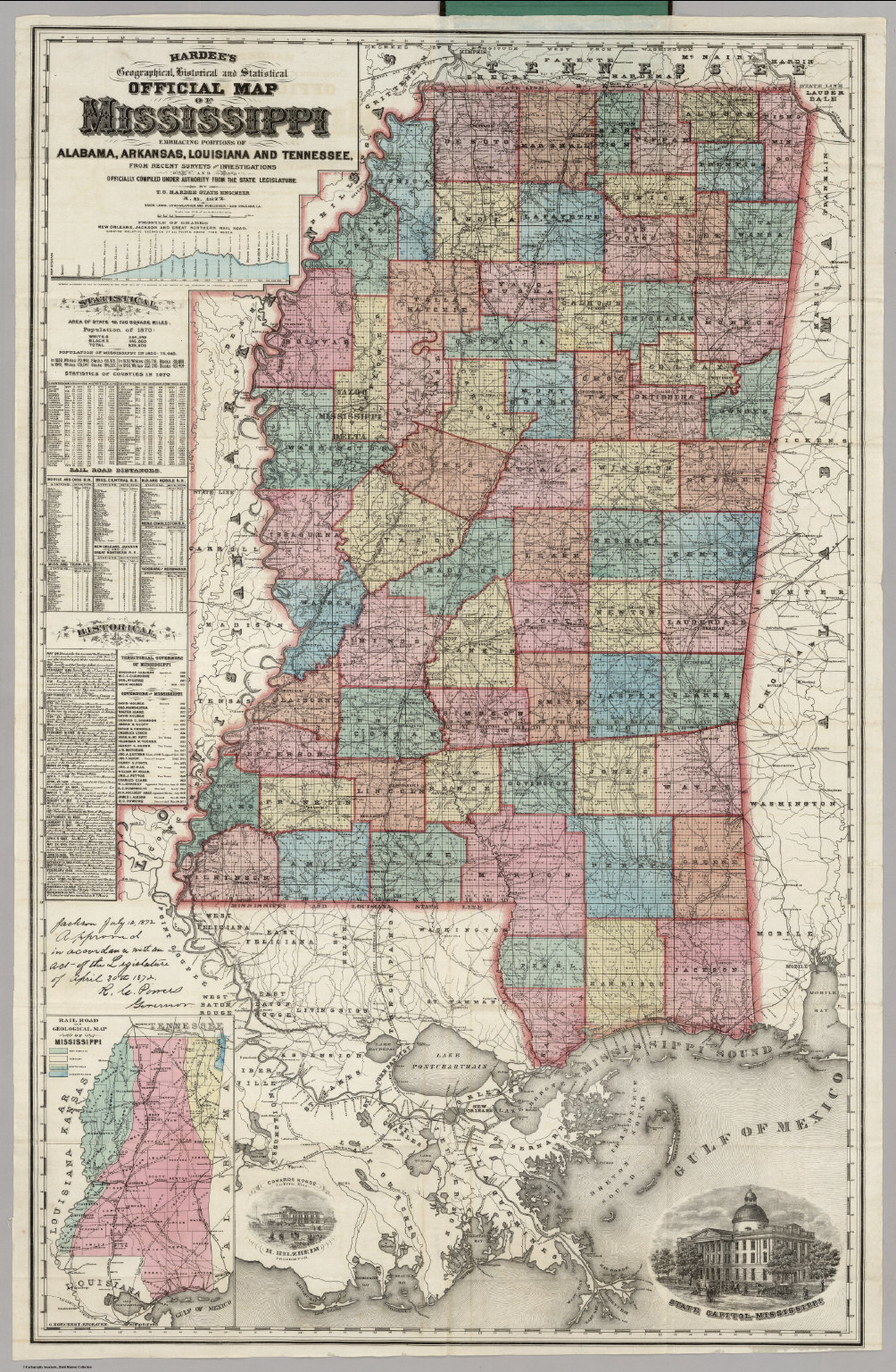 Mississippi Embracing Portions Of Alabama, Arkansas, Louisiana And