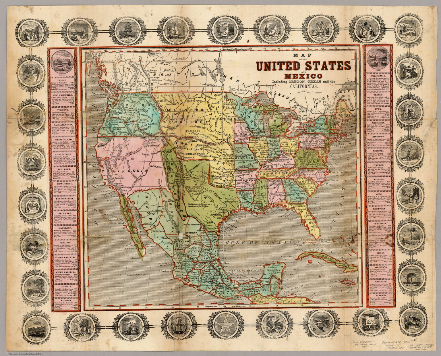 map of the united states mexico oregon texas the californias