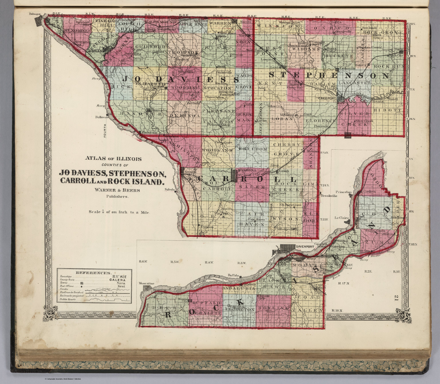 Atlas of Illinois, Counties of Jo Daviess, Stephenson, Carroll and Rock